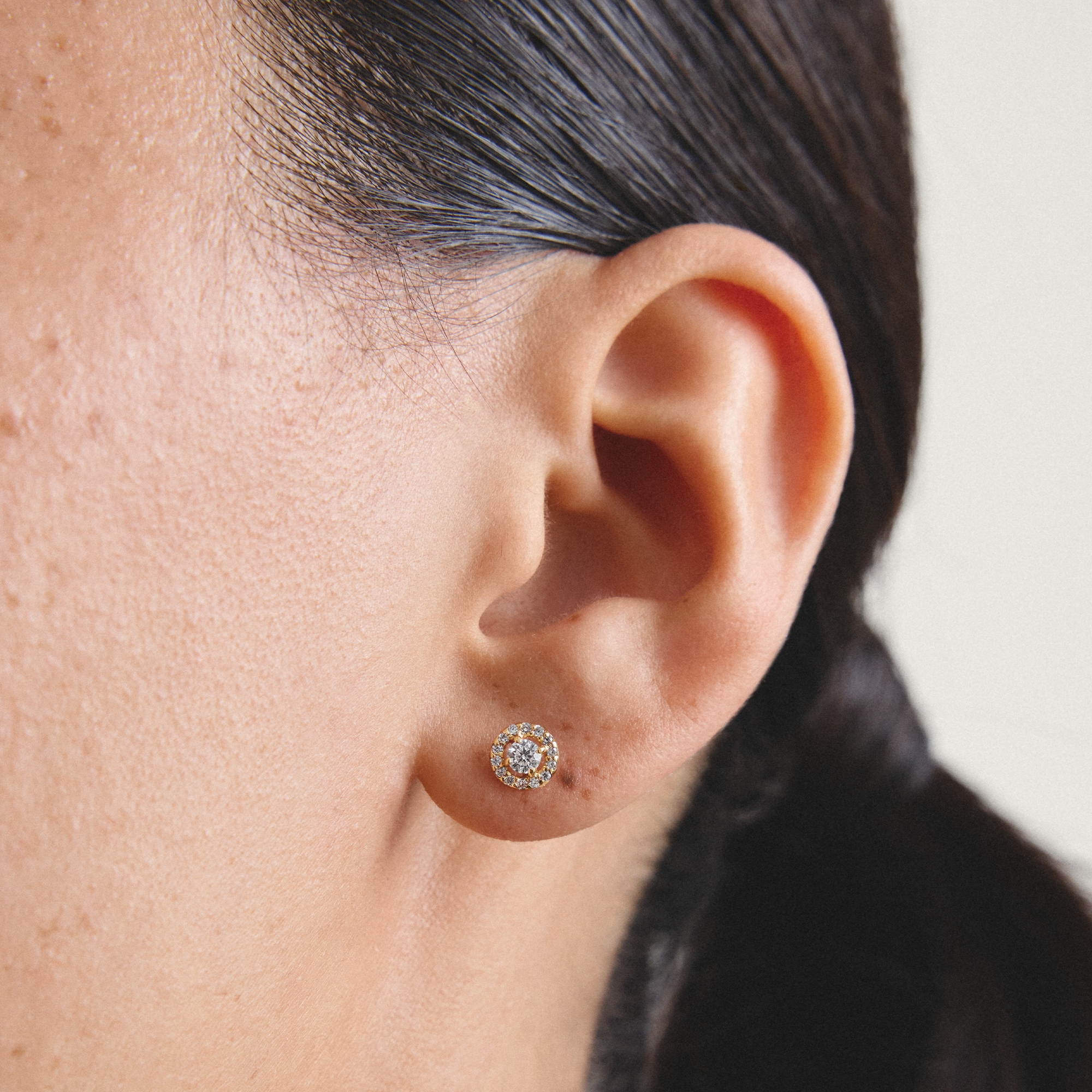 THOMAS SABO Paar Ohrstecker »Pavé-Ohrstecker gelbgoldfarben« mit Zirkonia (synth.)