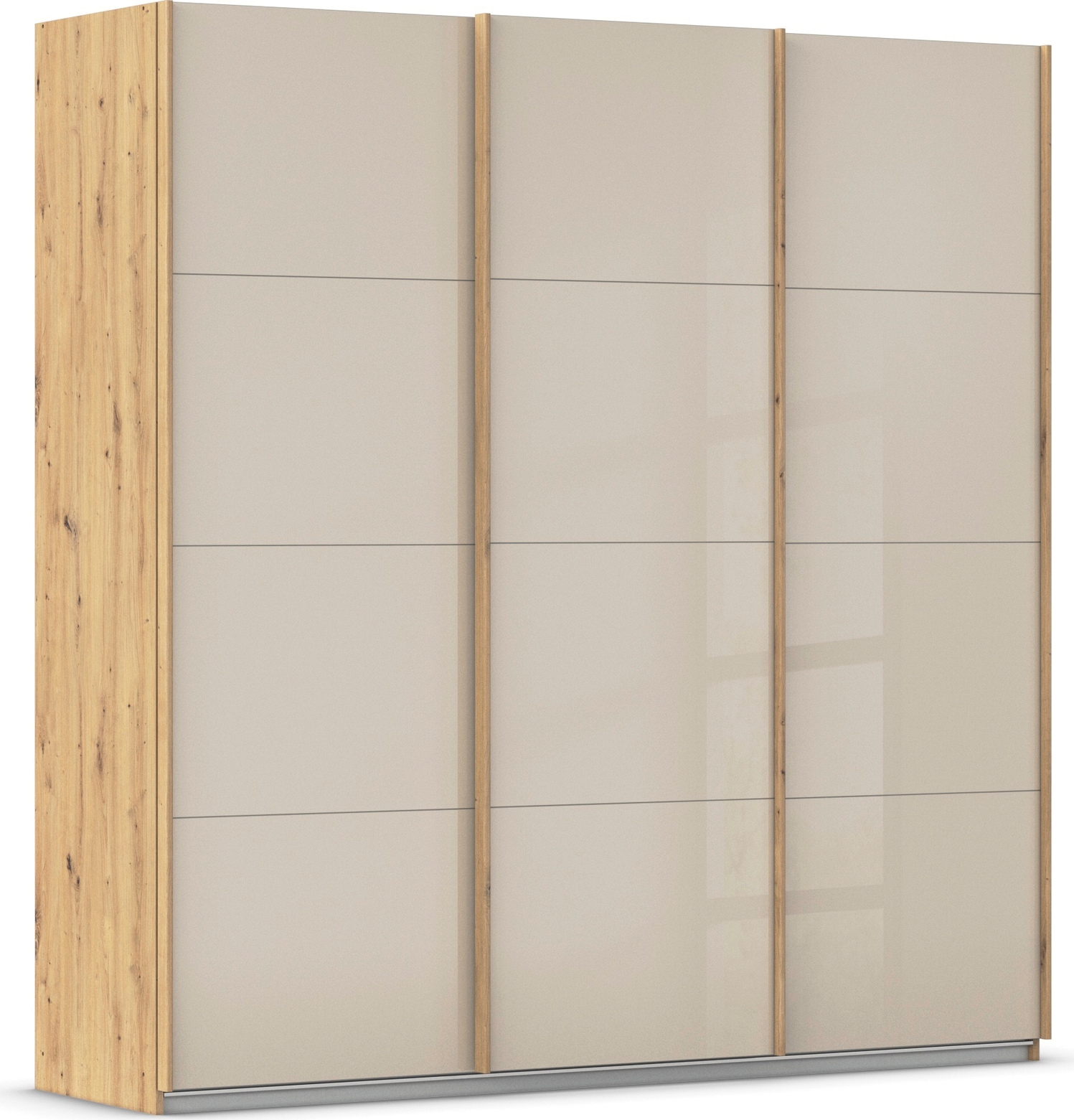 OTTO home Schwebetürenschrank "Kleiderschrank Schrank Garderobe AGORDO mit Glasfront" Breiten 203/271/315/360 cm, Höhen 210/229 cm, durchdachte Innenausstattung, in 4 Breiten und 2 Höhen MADE IN GERMANY