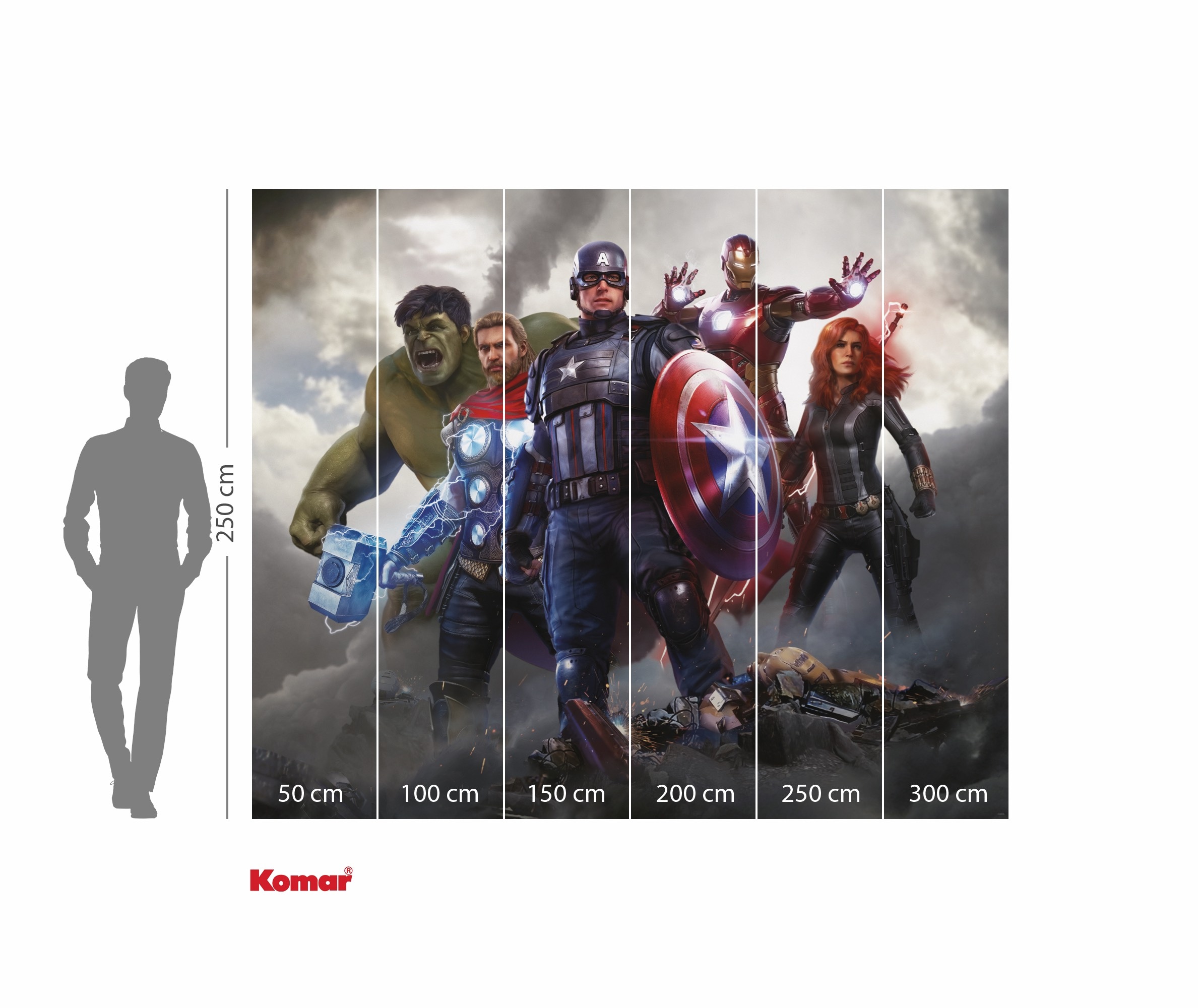 Komar Kindertapete »Marvel Avengers Working Together«, bedruckt