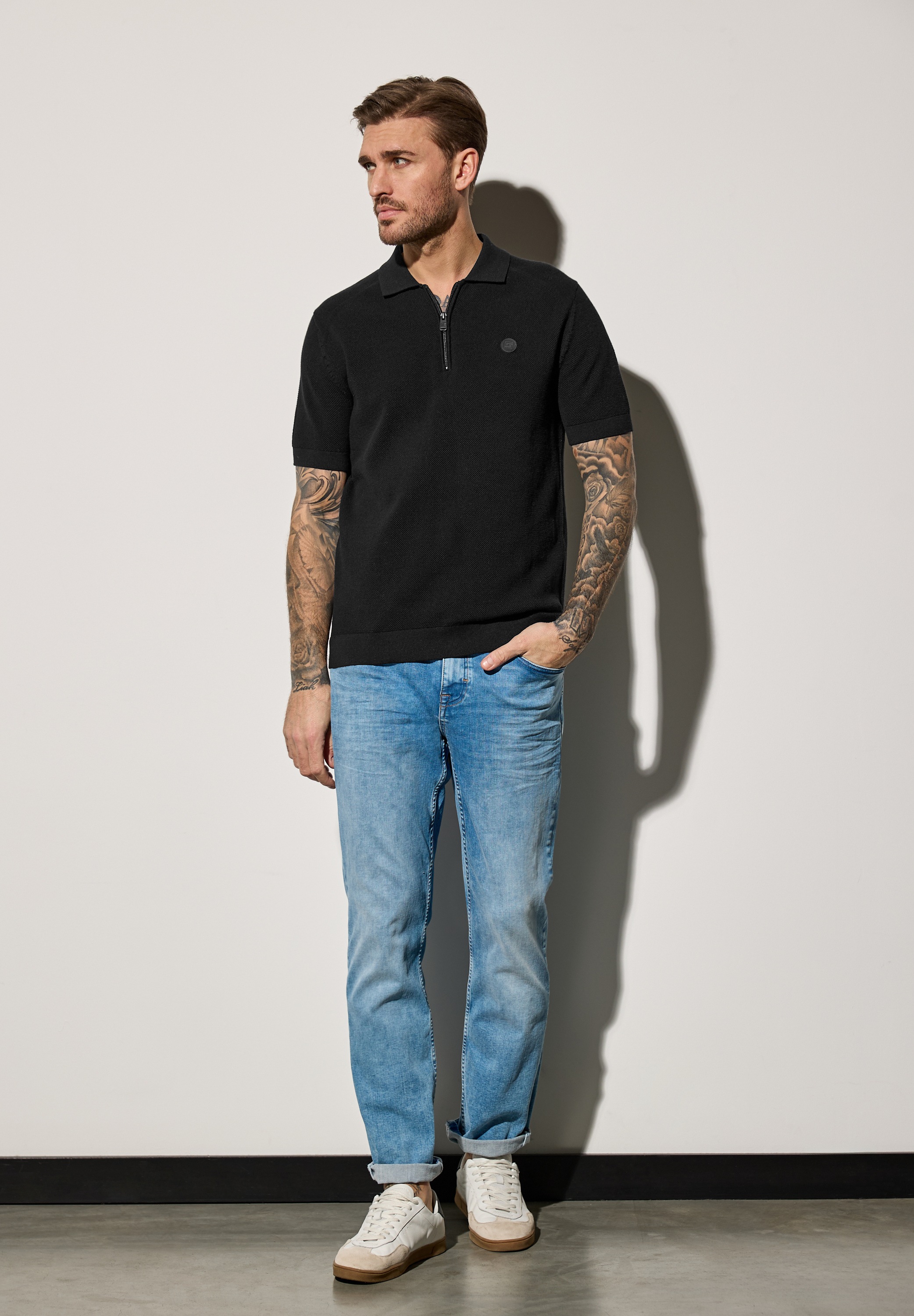 STREET ONE MEN Poloshirt, im soften Baumwoll-Mix