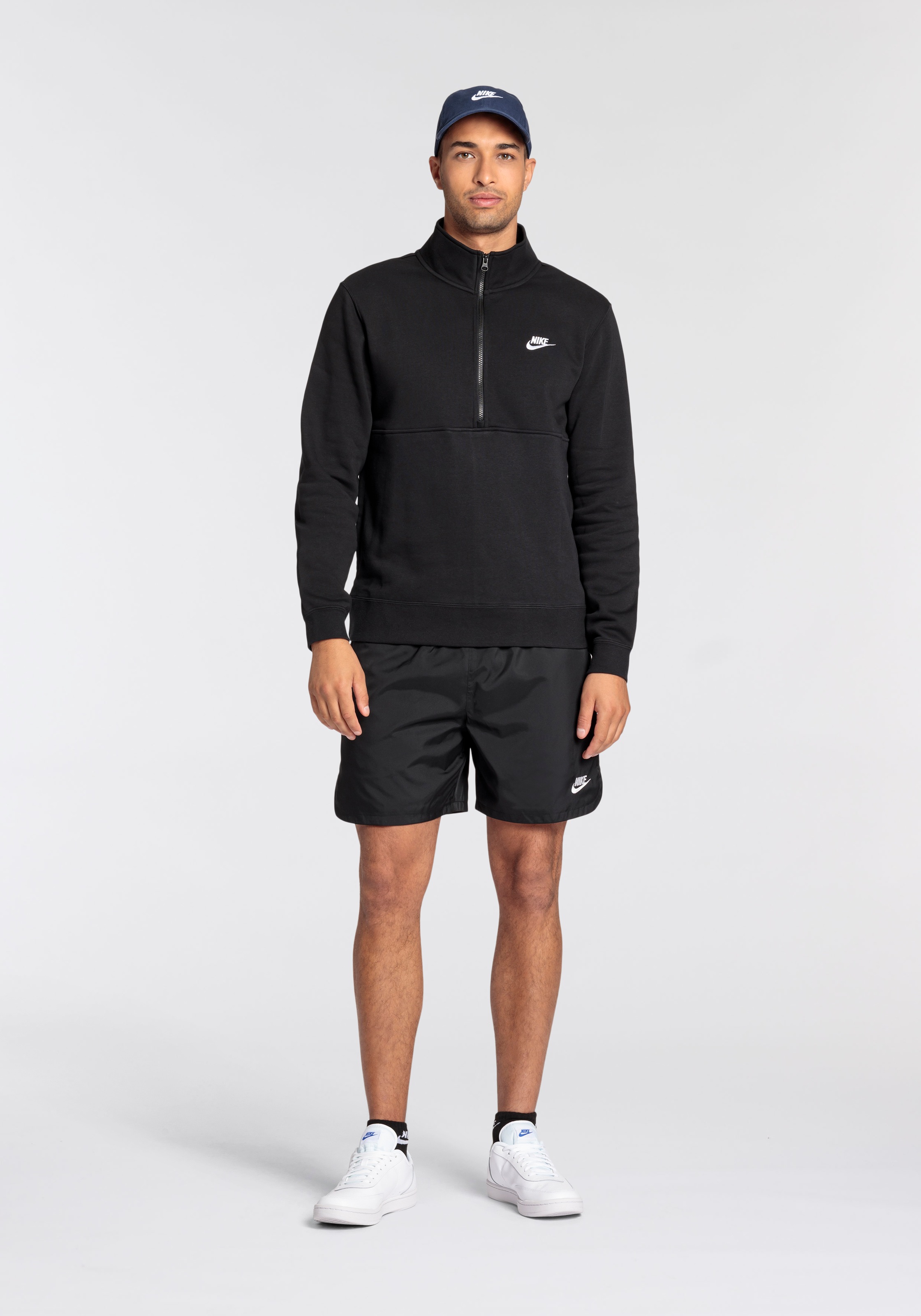 Nike Sportswear Sweatshirt »CLUB MEN'S BRUSHED-BACK 1/-ZIP PULLOVER«