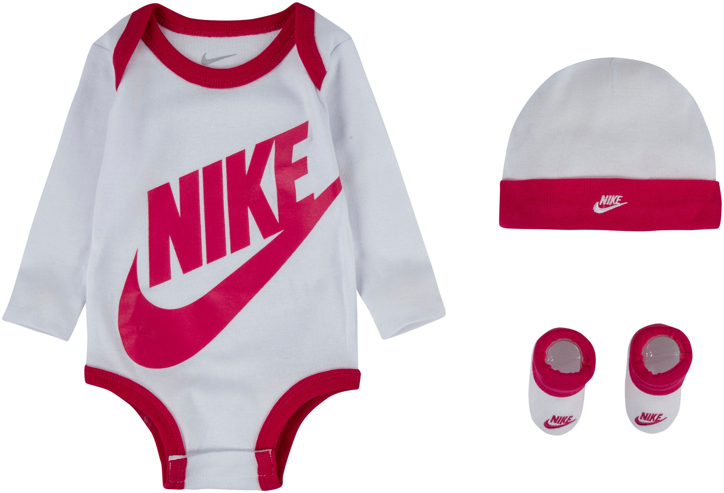 Nike Sportswear Erstausstattungspaket »FUTURA LOGO LS HAT / BODYSUIT / BOO«, (Set, 3... kaufen