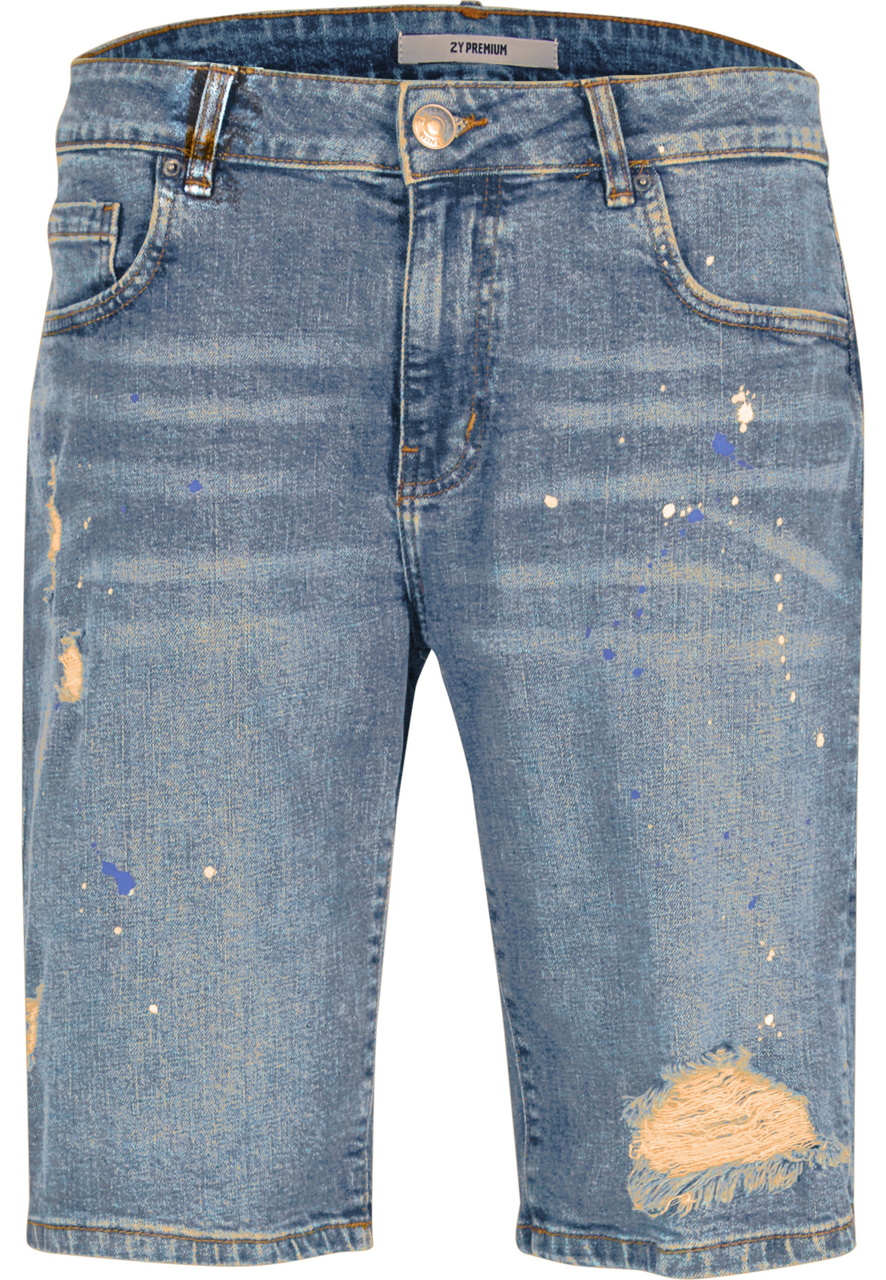 2Y Premium Shorts "2Y Premium Leonardo Ripped Slim Fit Shorts"