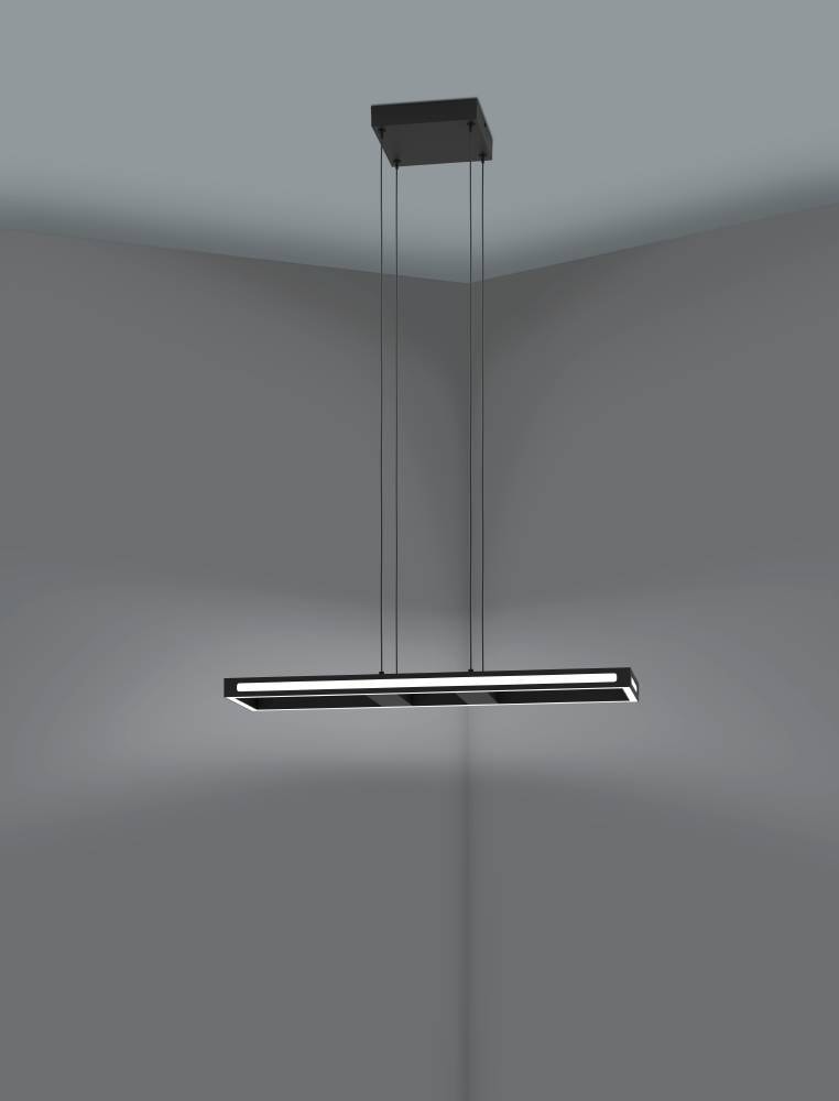 EGLO Hängeleuchte »SALVILANAS-Z Hängelampe, schwarz, ZigBee 3.0, Disco-Modus, Pendellampe«, 1 flammig, Leuchtmittel LED-Modul | LED wechselbar, Timer, App/Sprachsteuerung Alexa, ‎77x20x110 cm, exkl. Fernbedienung