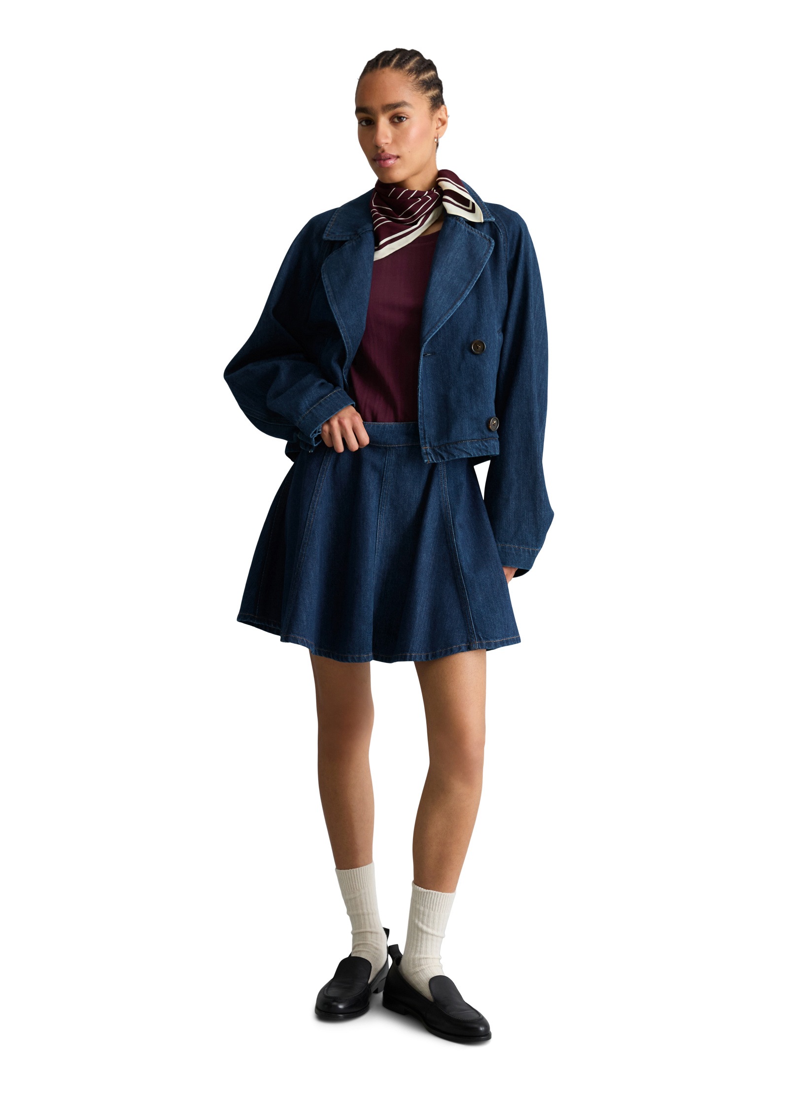 Marc O'Polo DENIM Trenchcoat »made with Orange Fiber«