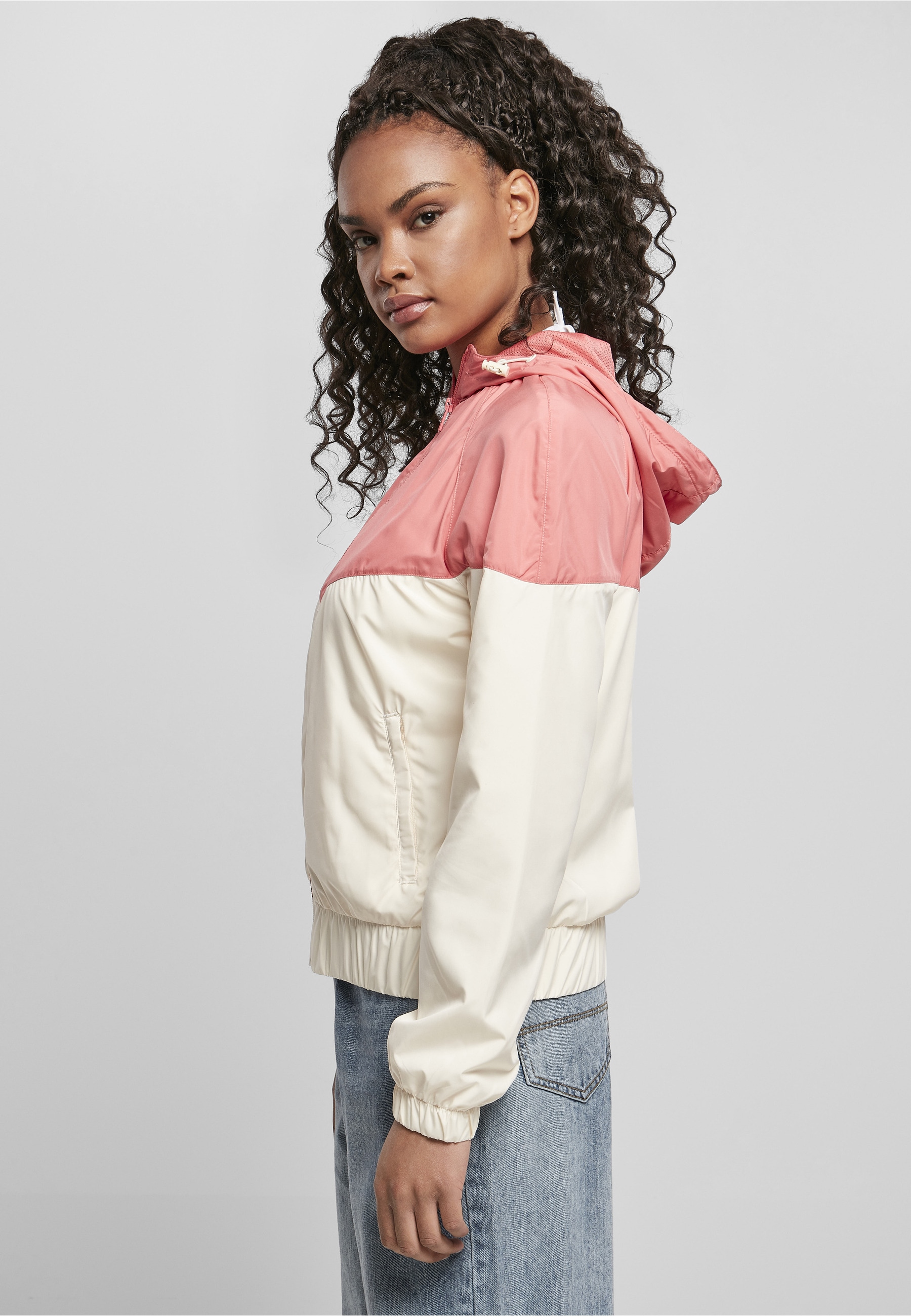 URBAN CLASSICS Anorak »Urban Classics Damen Ladies Arrow Windbreaker« 1 Stk. tlg. mit Kapuze
