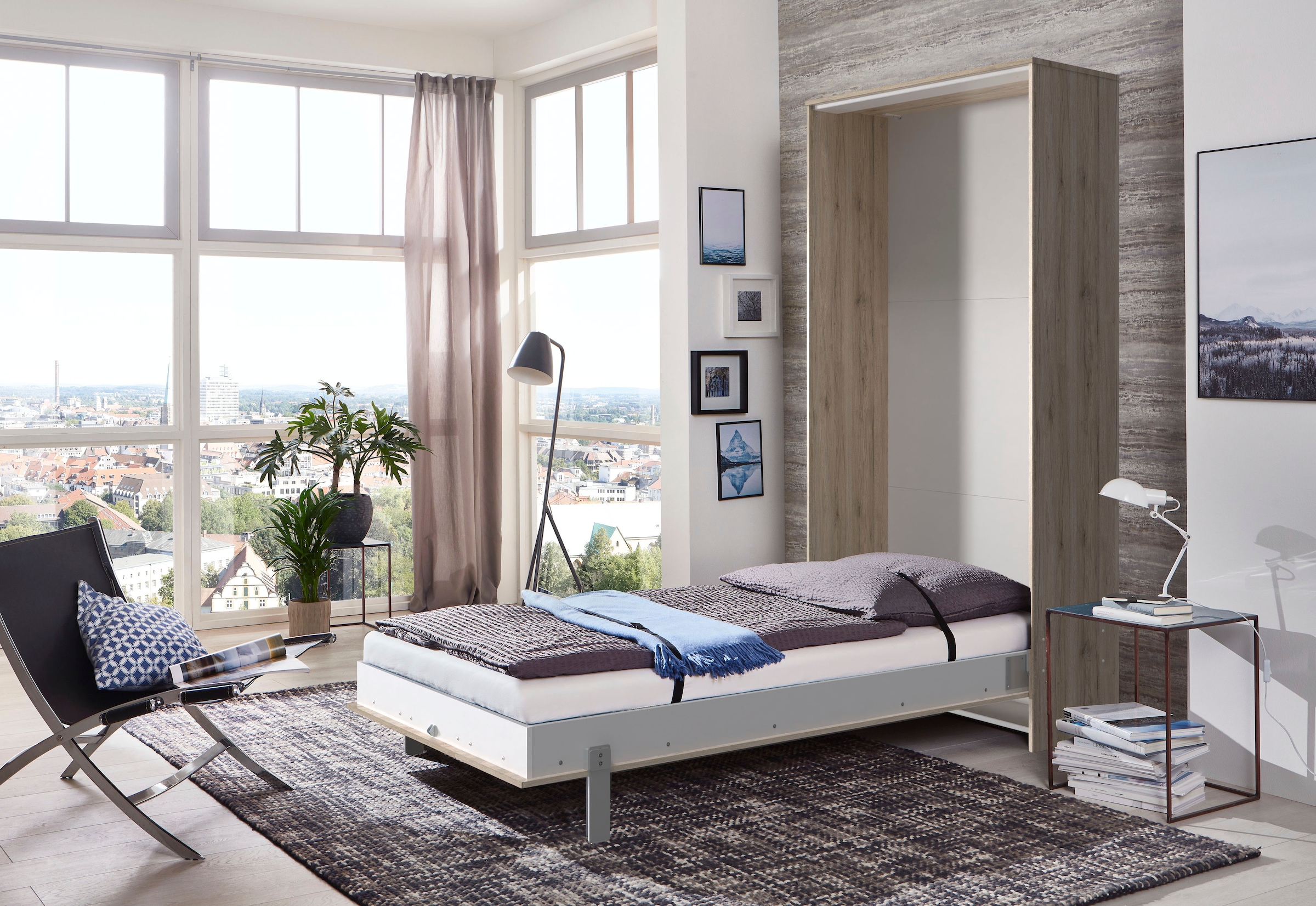 Wimex Schrankbett »Juist Schrankklappbett Gästebett«, vertikal klappbar, 3 Liegeflächen, mit Lattenrost, Made in Germany