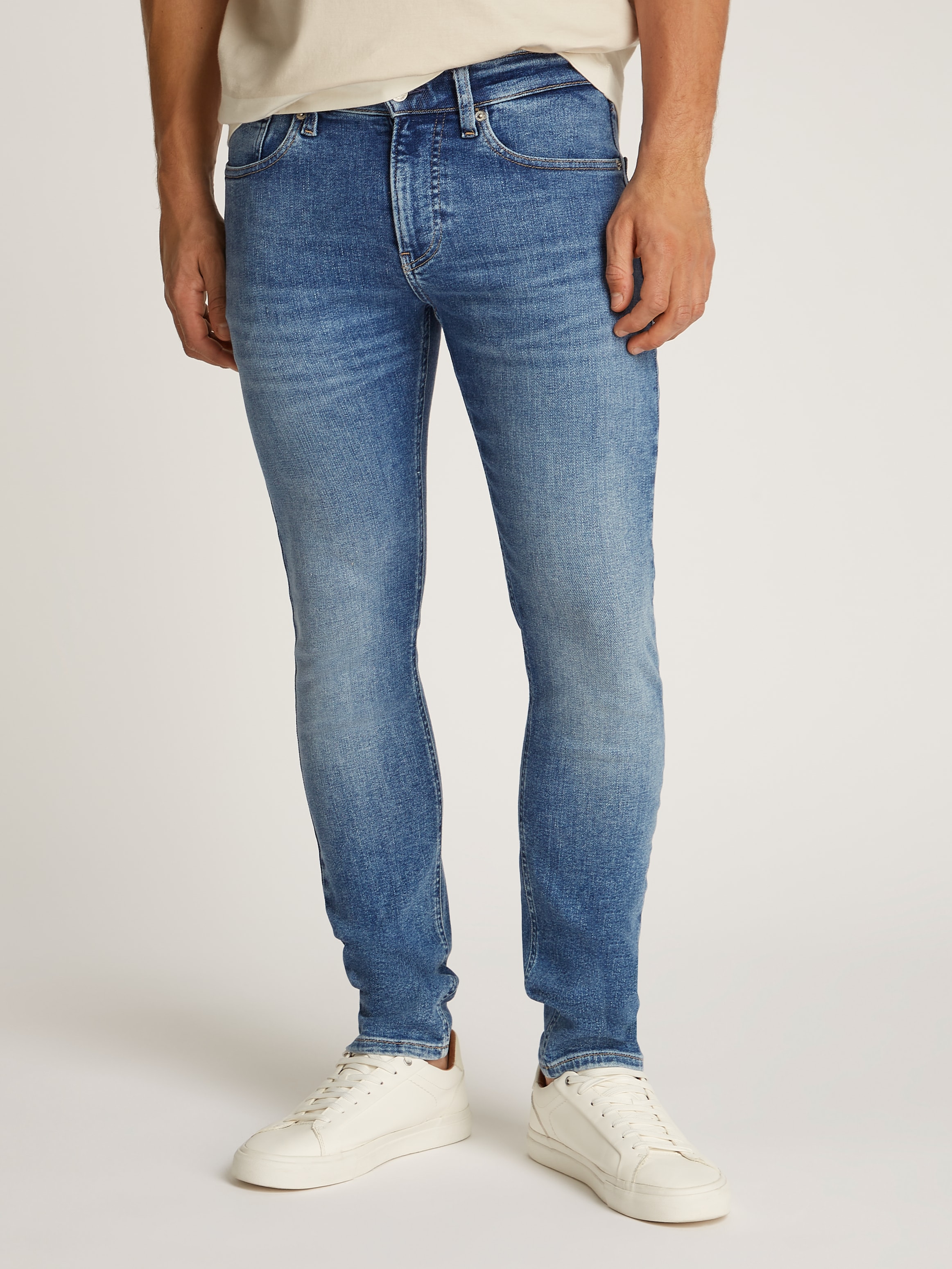 Calvin Klein Jeans Skinny-fit-Jeans »SKINNY«, Coinpocket, Logostickerei