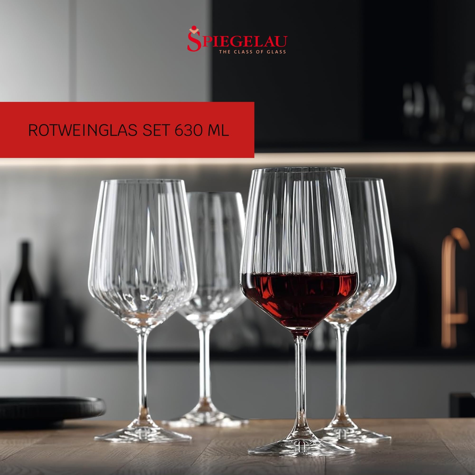 SPIEGELAU Rotweinglas "LifeStyle" 630 ml, 4-teilig