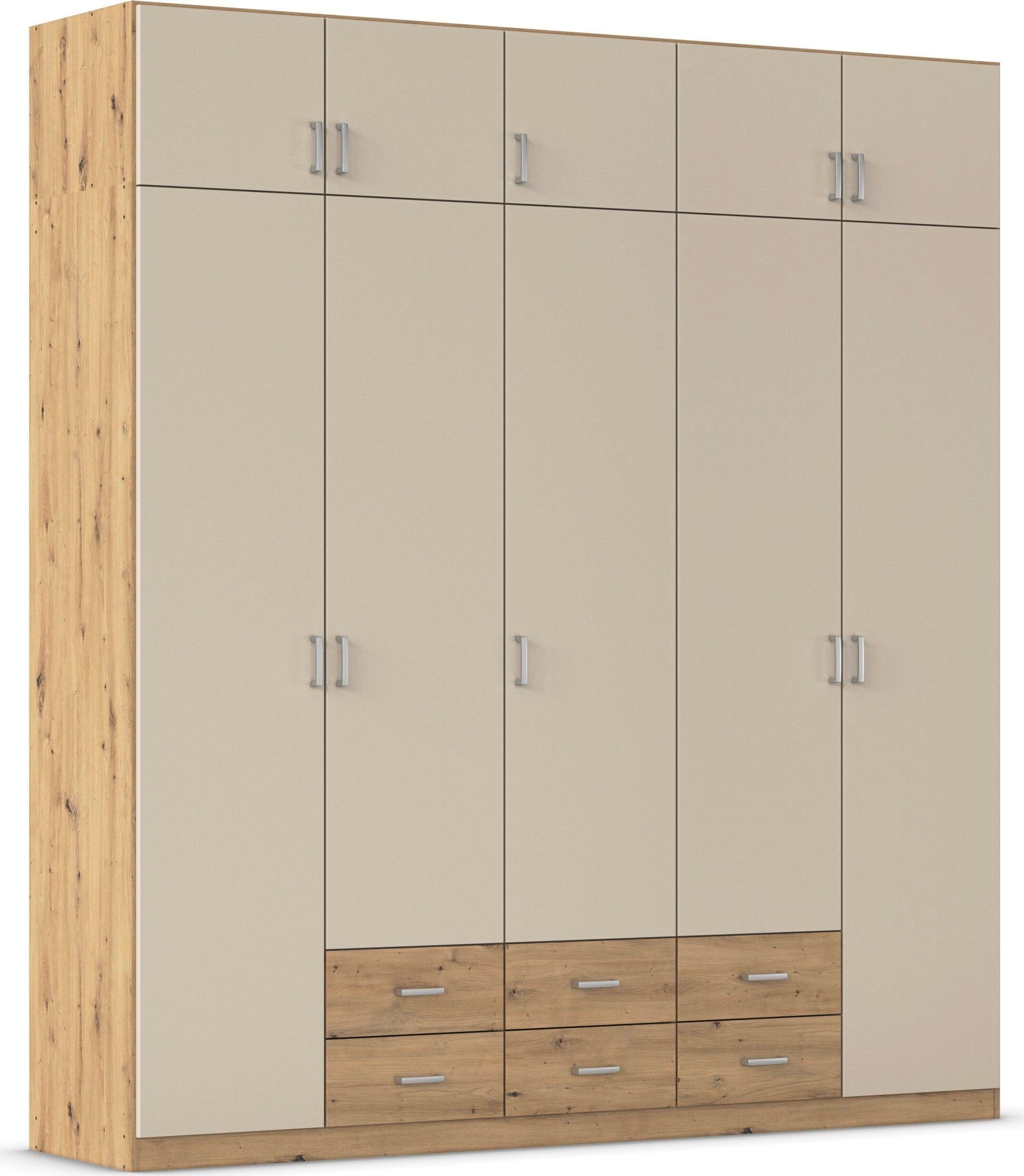 rauch "Schrank Garderobe Wäscheschrank GAMMA in 4 Breiten 91-226 cm" 3 verschiedene Ausstattungen BASIC/CLASSIC/PREMIUM (inkl. SOFT-CLOSE), mit Schubladen und Schrankaufsatz, schlichtes Design MADE IN GERMANY
