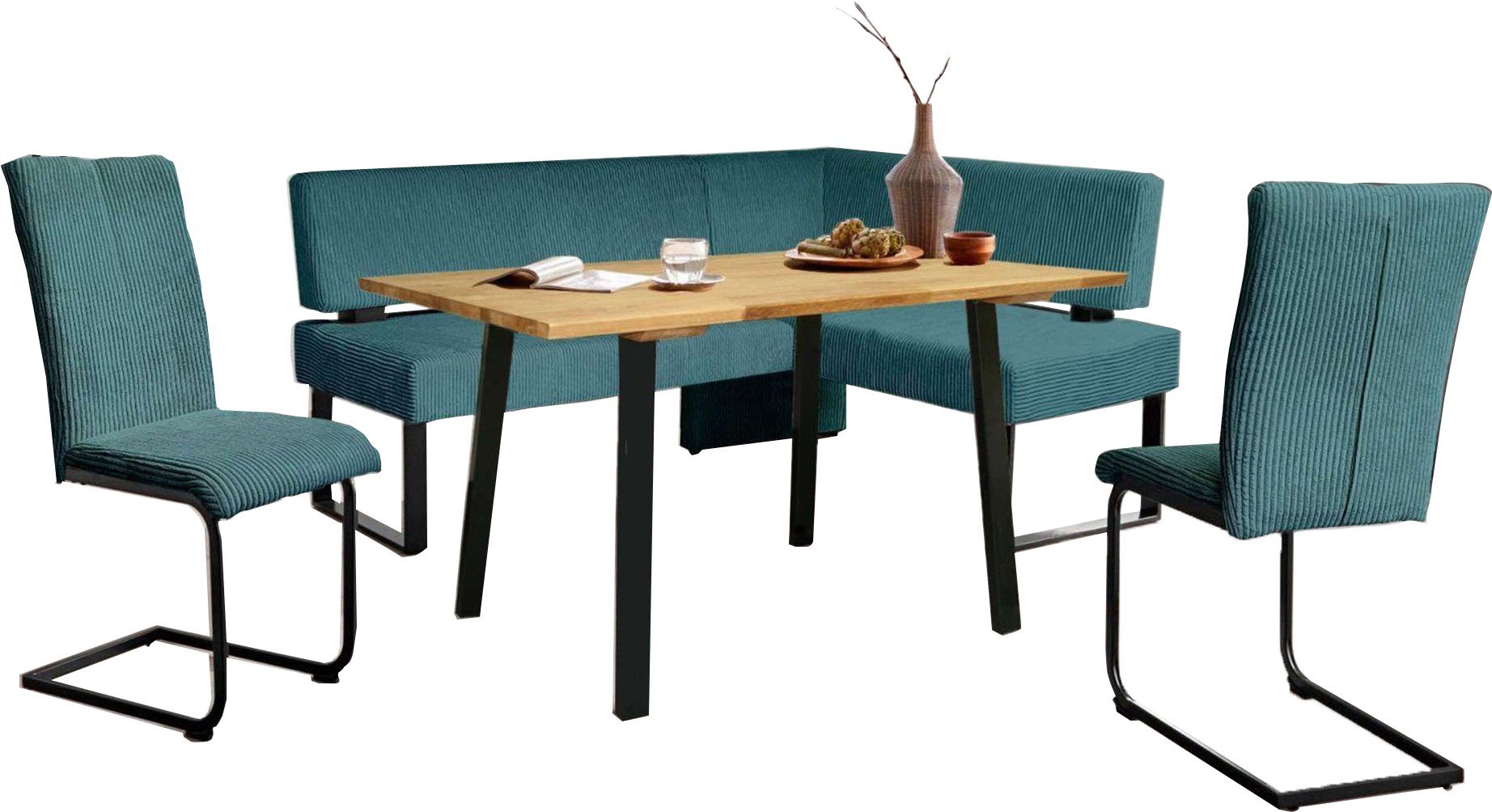 Home affaire Eckbankgruppe "Oliver", (Set, 4 tlg., 4-tlg), Eckbank mit Well günstig online kaufen