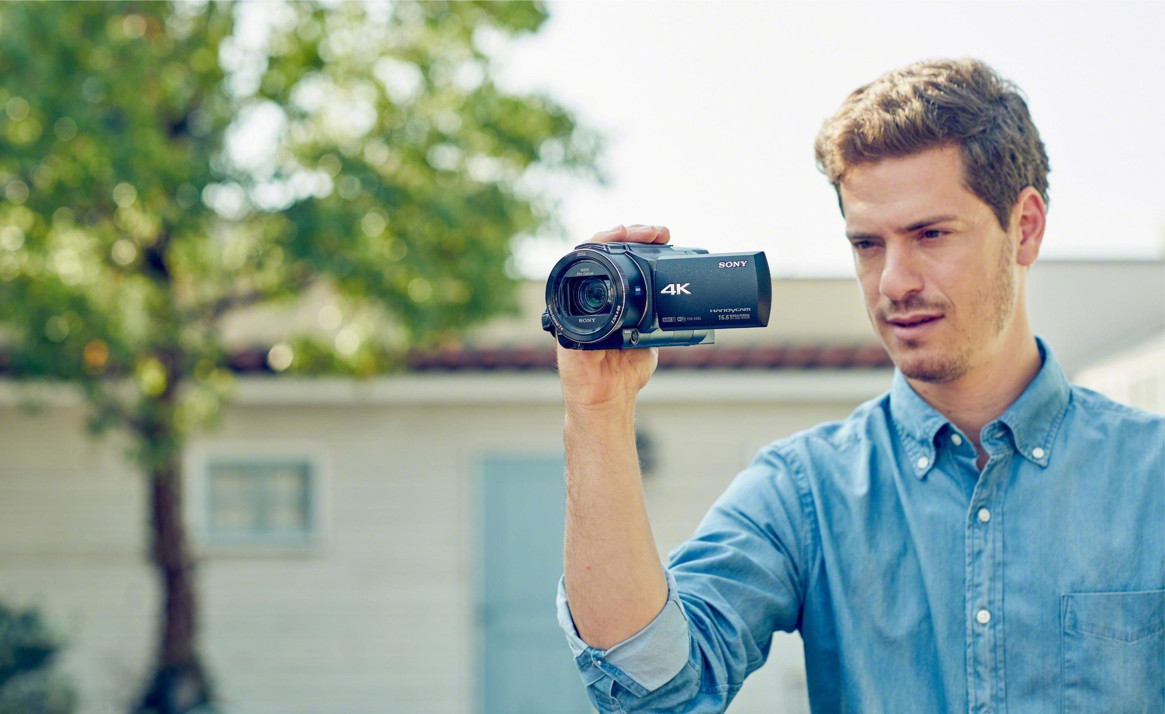 Sony Camcorder »FDRAX53VGPDI.EU«, 4K Ultra HD, NFC-WLAN (Wi-Fi), 20 fachx opt. Zoom, inkl. CG-60 Mikrofon & JOBY GorillaPod