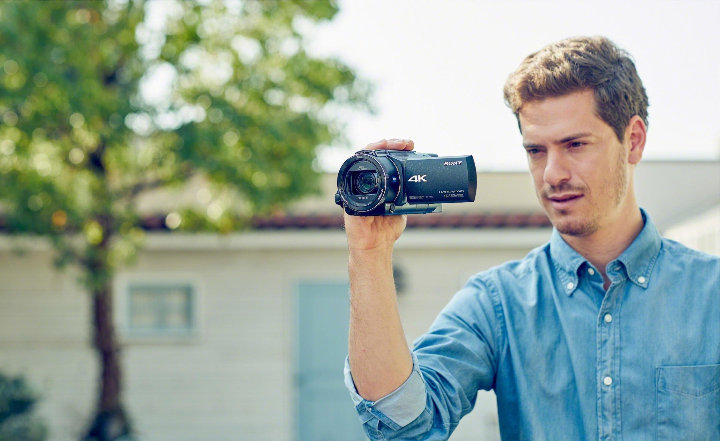 Sony Camcorder »FDRAX53.CEN«, 4K Ultra HD, NFC-WLAN (Wi-Fi), 20 fachx opt. Zoom