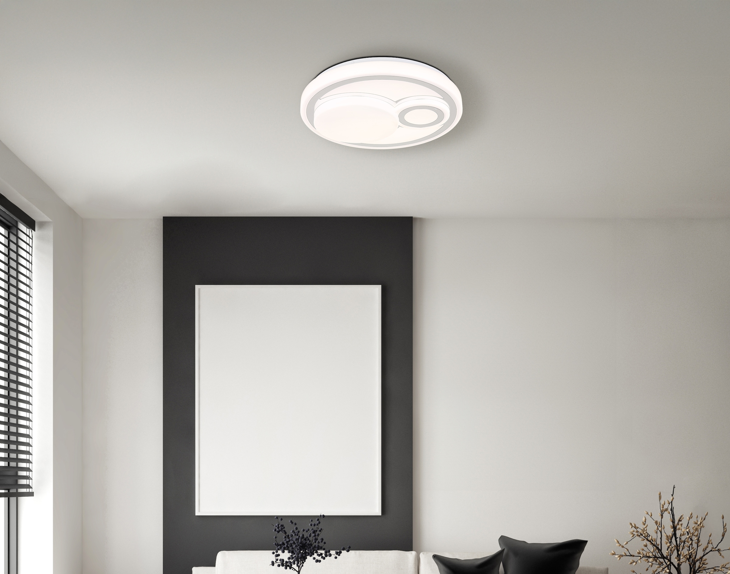 GLOBO LIGHTING Deckenleuchte »RUIZ« LED-Modul 1 Stk. warmweiß - kaltweiß Deckenlampe Wohnzimmer-Leuchte Schlafzimmer-Leuchte Flur Küche