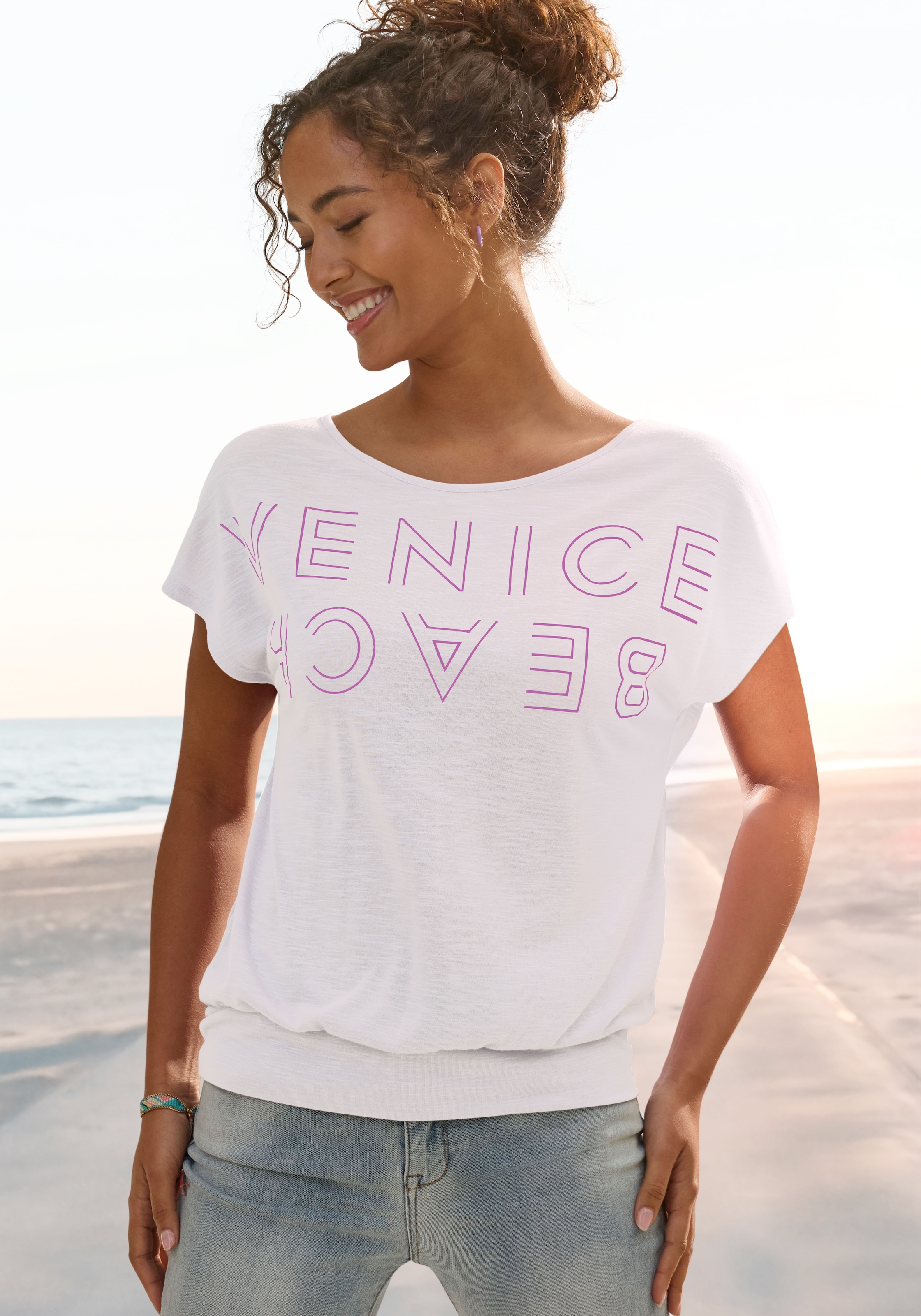Venice Beach Rundhalsshirt, mit Logoprint, T-Shirt, sommerlich-sportlicher günstig online kaufen