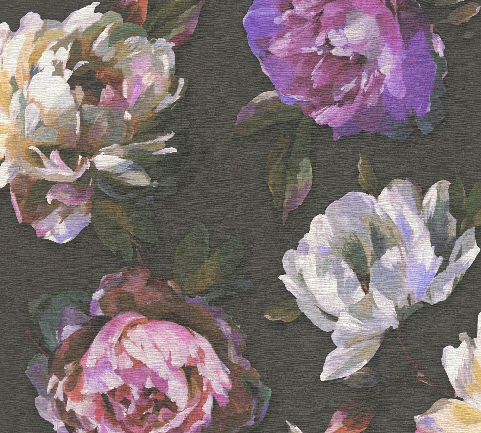 A.S. Création Vliestapete »PintWalls II Blumen-Tapete Mustertapete Rosen Blumen«, matt, Vliestapete Pfingstrosen für Schlafzimmer Küche Wohnzimmer Blumen Flur