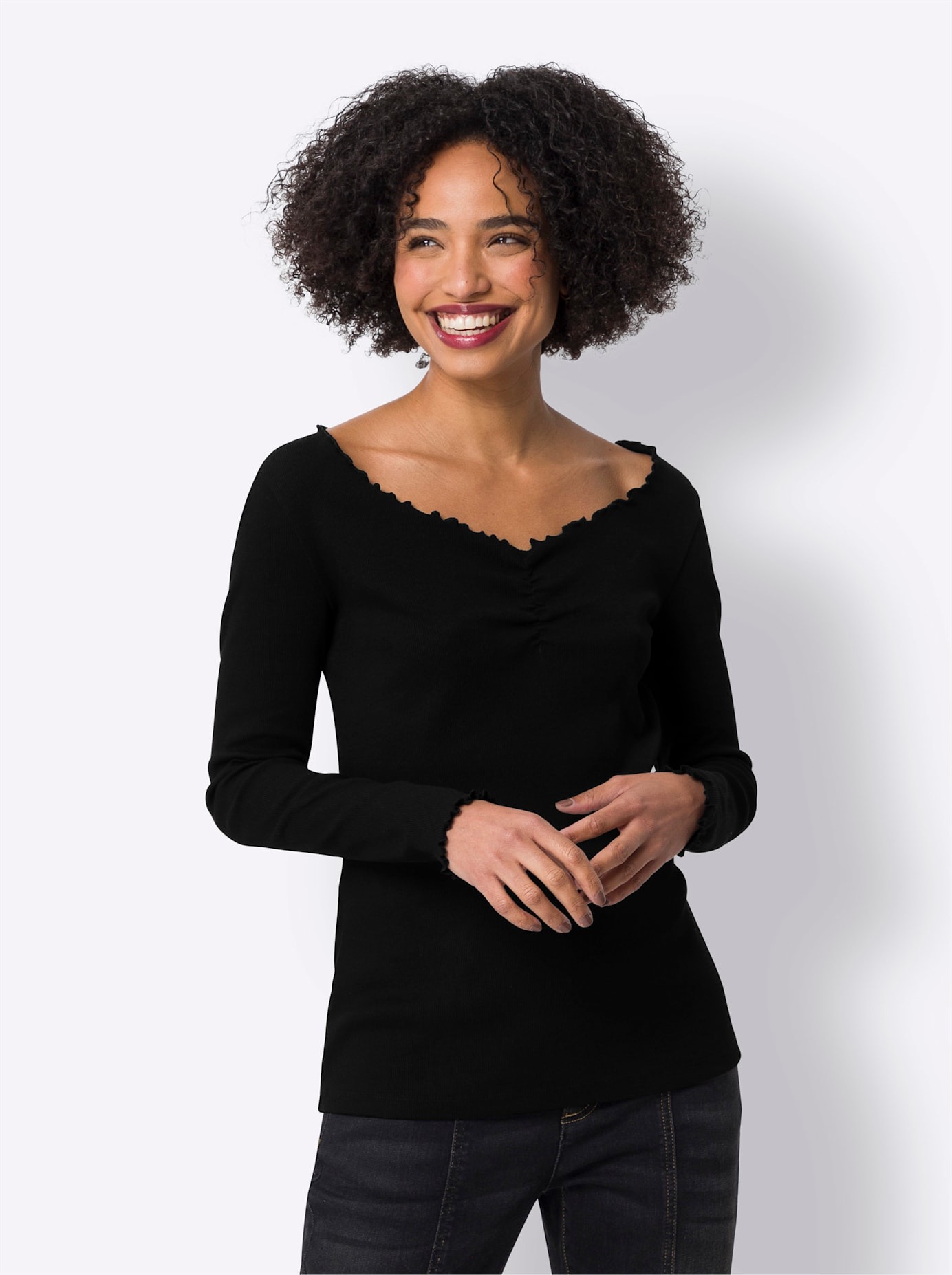 heine Langarmshirt "Shirt", (1 tlg.) günstig online kaufen