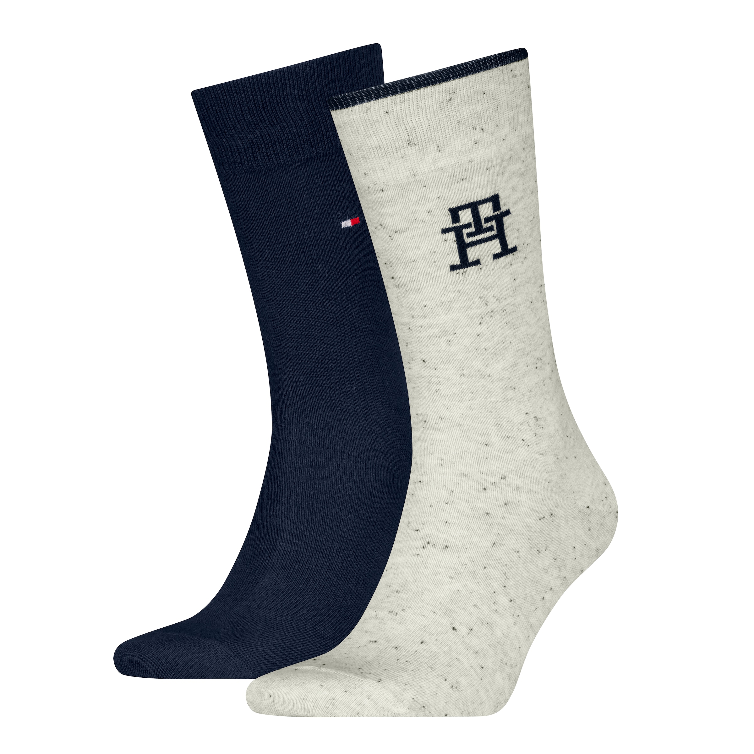 Tommy Hilfiger Socken "TH MEN SOCK 2P MONOGRAM NAPPY", (2 Paar), mit markantem Logoemblem