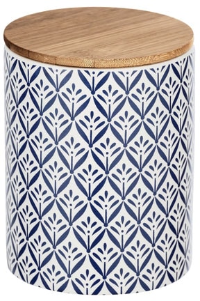 Vorratsdose »Lorca«, (1 tlg.), Keramikdose im mediterranen Ornamenten-Muster in Blau-Weiß