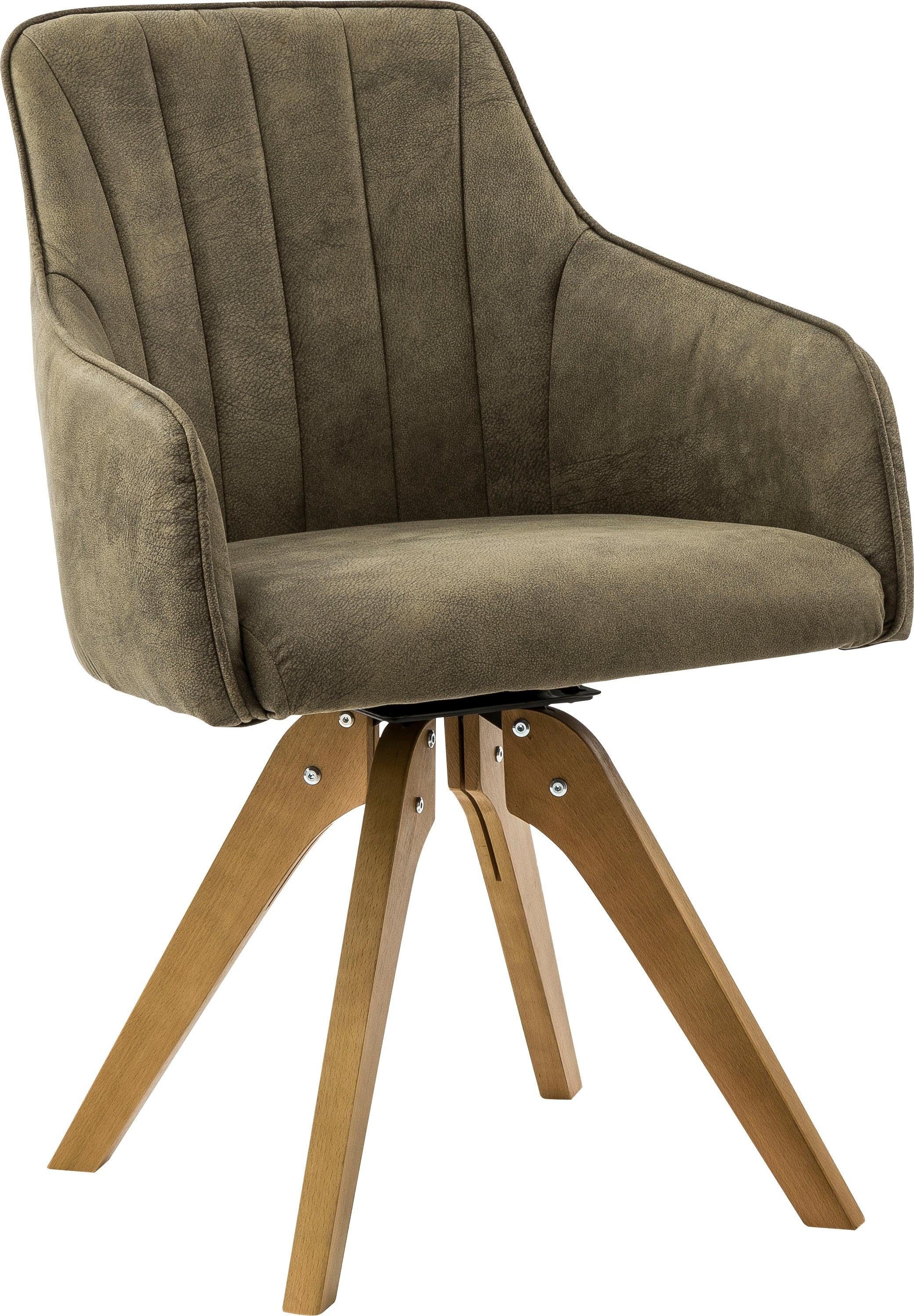 Home affaire Drehstuhl "Formentor", (Set), 2 St., Microfaser, mit Rückenste günstig online kaufen
