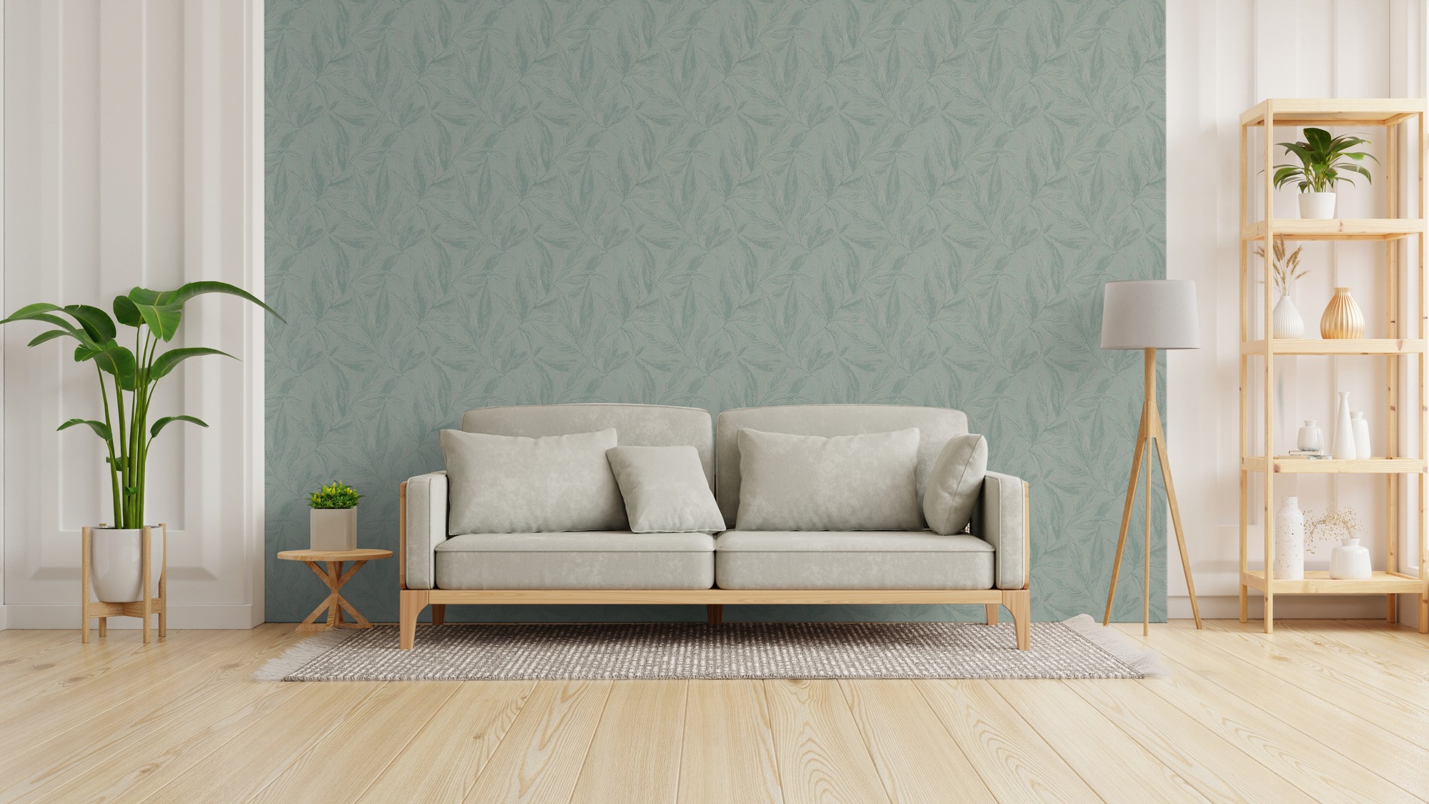 A.S. Création Vliestapete »mit Blätter-Design natürliche Eleganz« matt strukturiert Dekorative Vliestapete mit filigranem Blattmuster