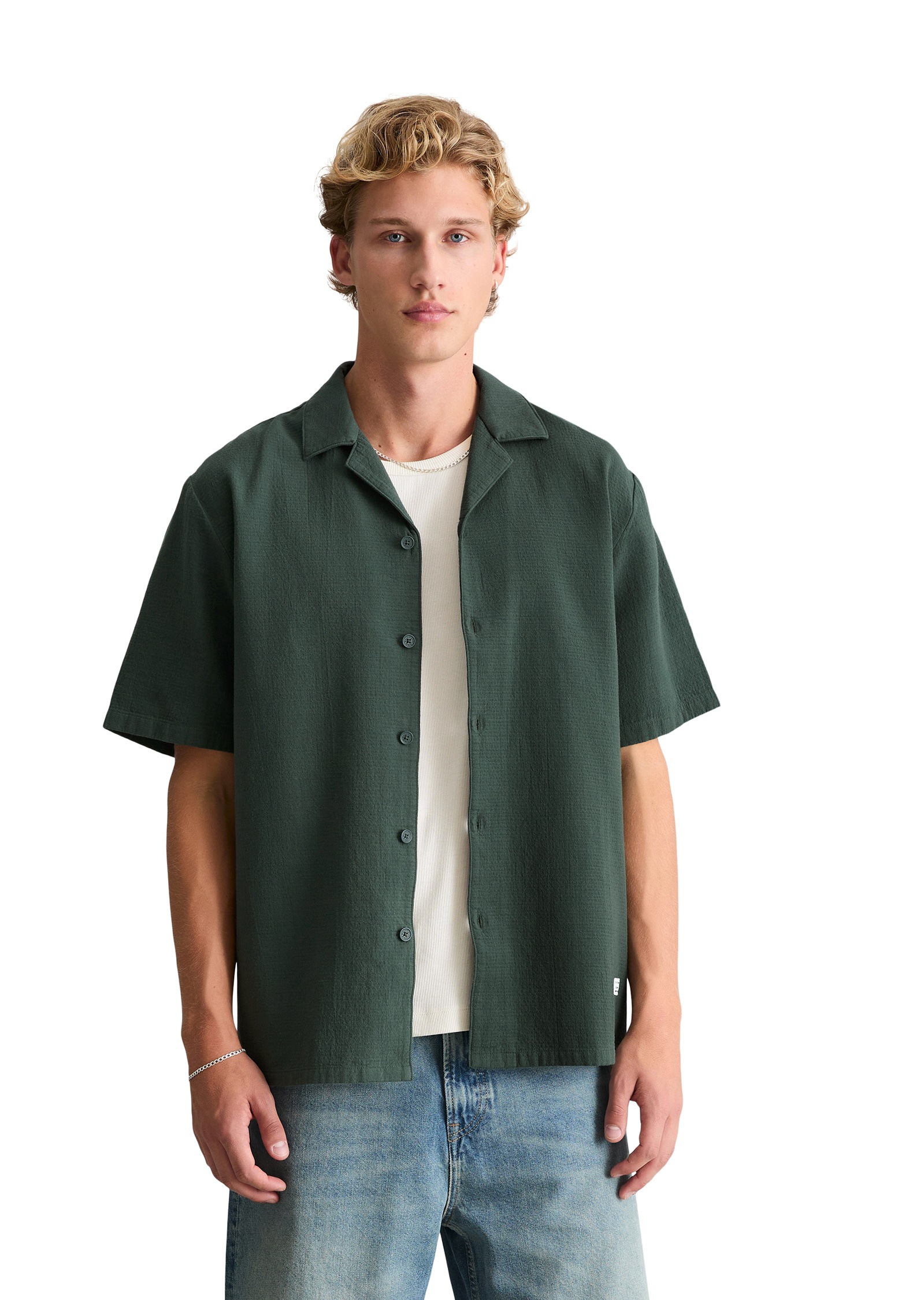 Marc O'Polo DENIM Kurzarmhemd »aus doppellagigem Bio-Baumwoll-Twill«