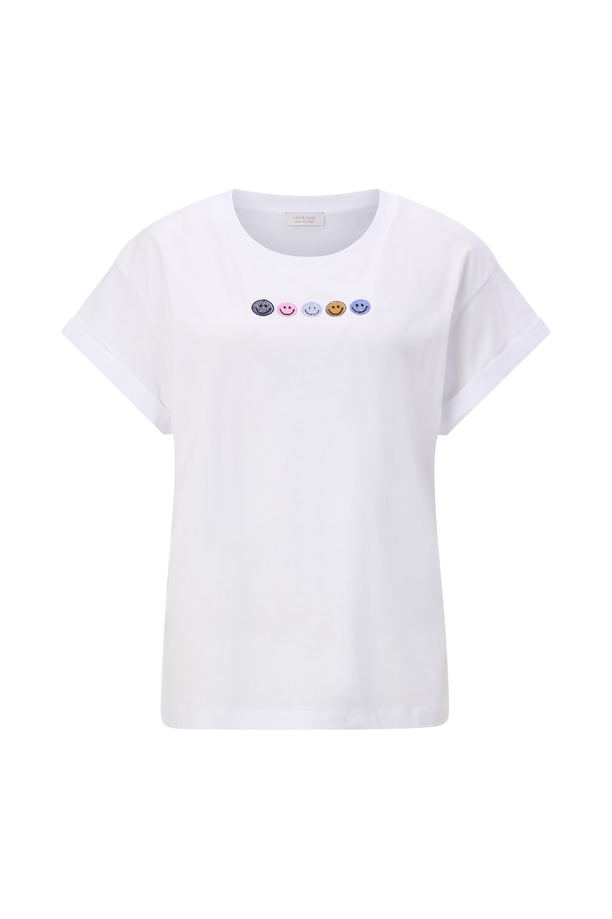 RICHROYAL T-Shirt mit Smileys Frontmotiv günstig online kaufen