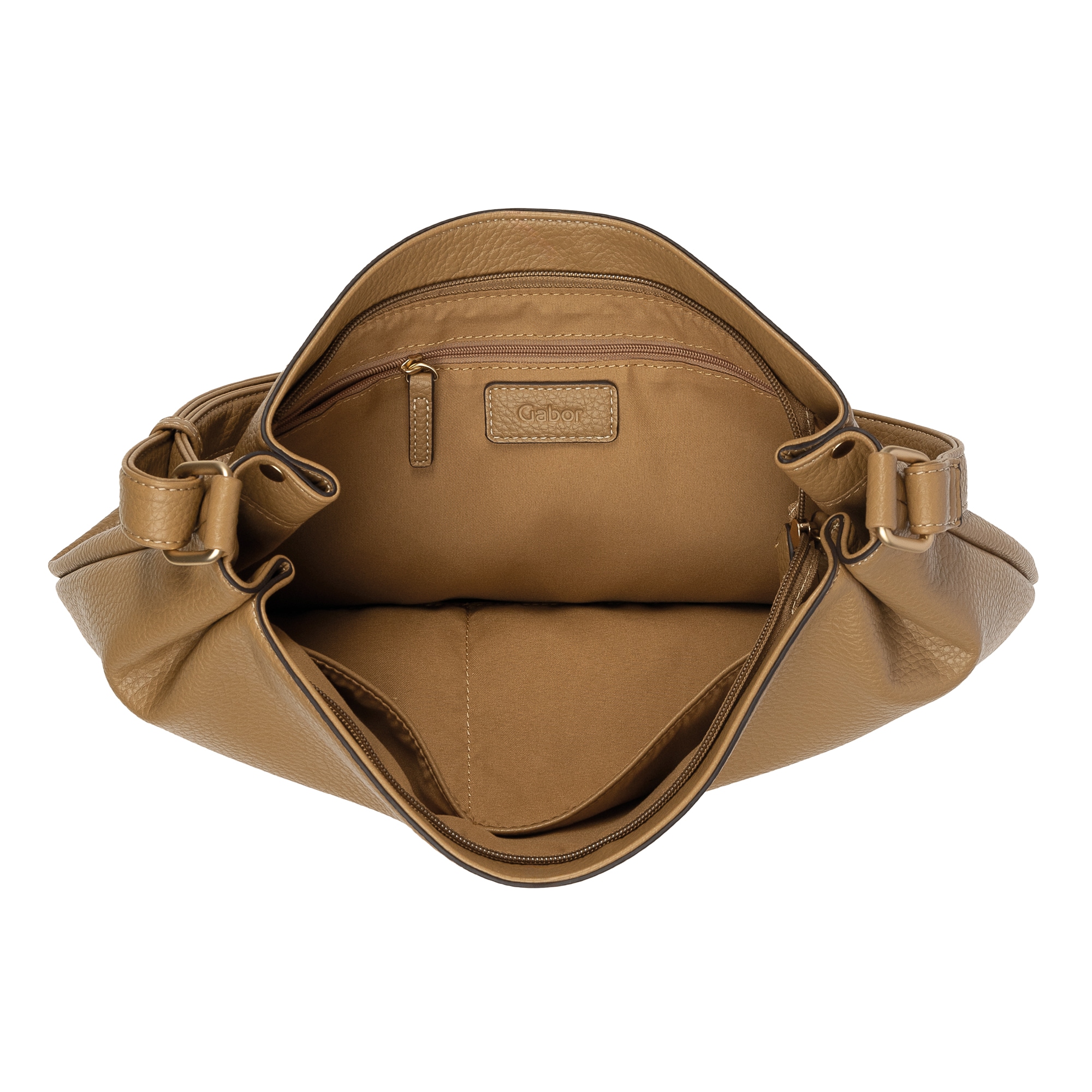 Gabor Hobo »Telia«, dezente Falten, eleganter Reißverschlusszipper mit goldenem Zierkubus