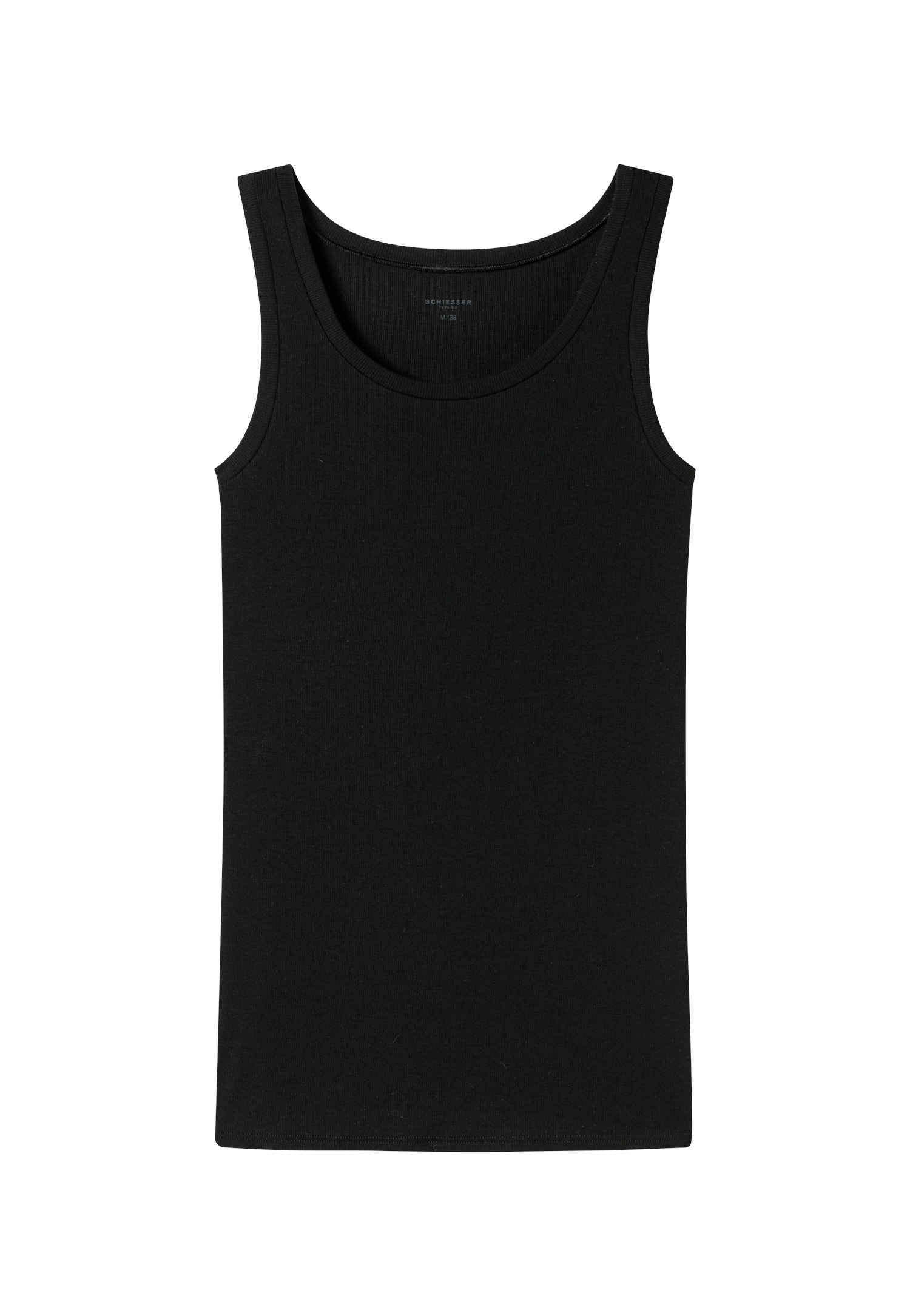 Schiesser Tanktop »Pure Rib«, tiefer Rundhals-Ausschnitt, elastisch, breite Träger