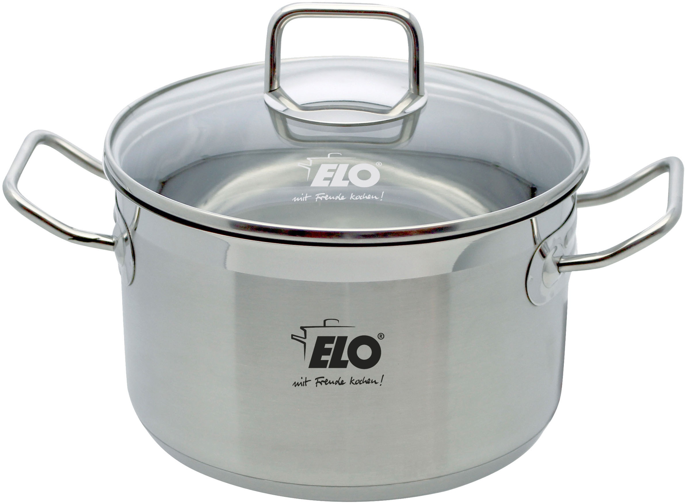 Elo Basic Topf-Set »Basic Profi Duo Therm Topfset 6-teilig«, Edelstahl, (Set, 10 tlg.), Volumenskala, integriertes Öl-Dosiersystem