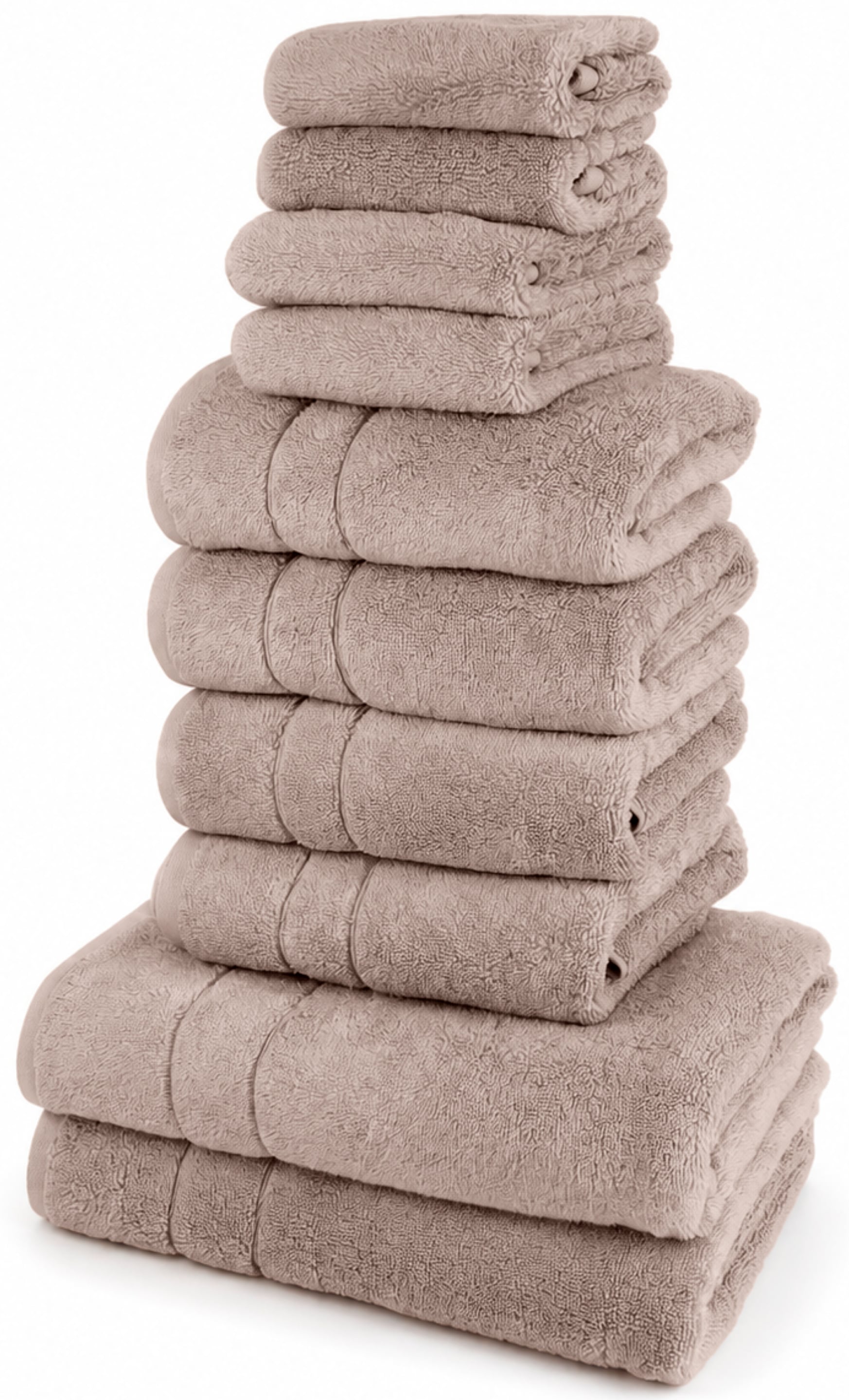 OTTO home "Inga, 3 Qualitäten, Duschtücher, Handtücher, Gästetücher, Seiftücher" 10 Walkfrottier Handtücher mit feiner Bordüre, 100% Baumwolle