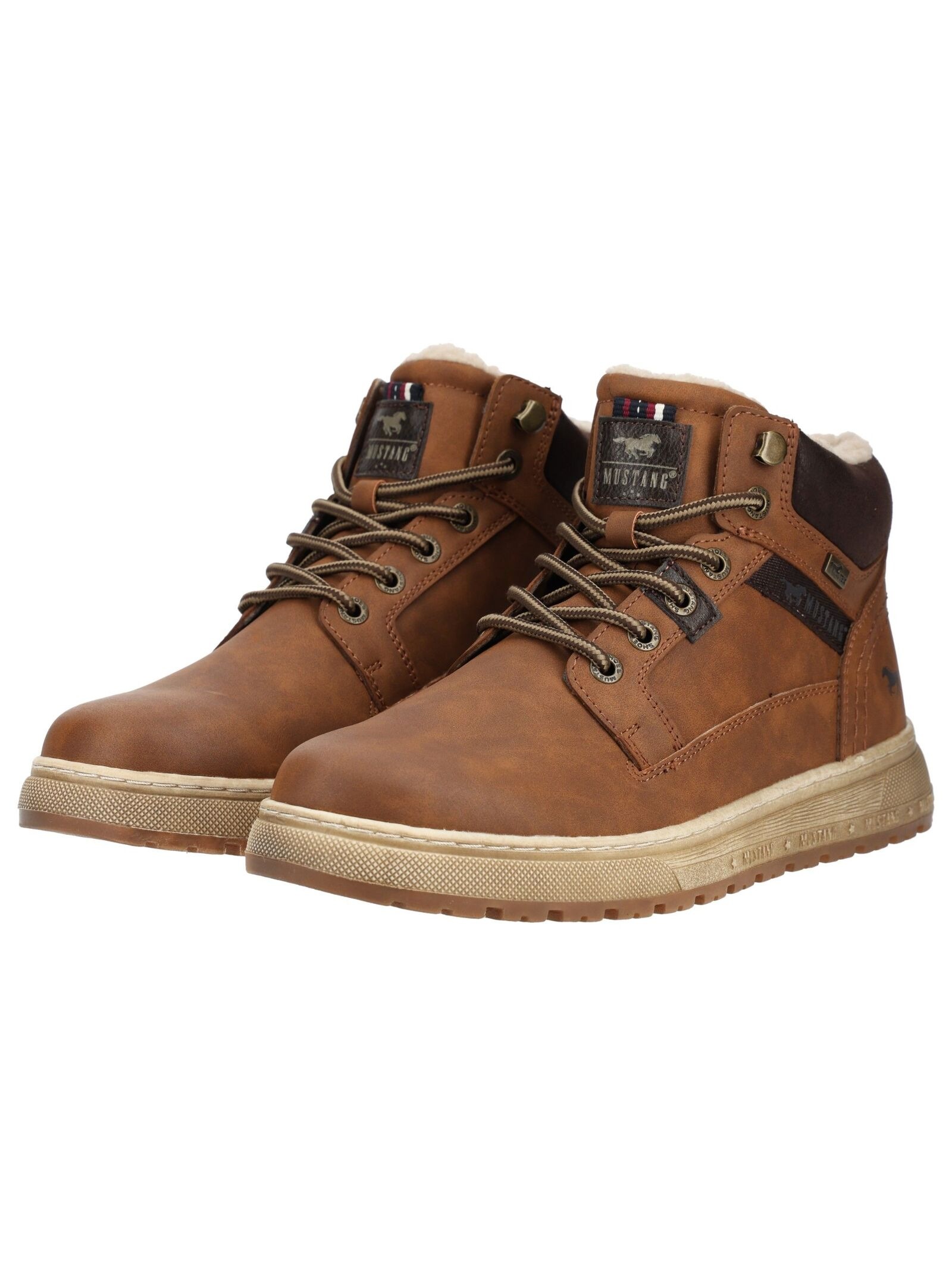 Mustang Shoes Schnürstiefelette »Mustang Shoes Stiefelette Lederimitat«