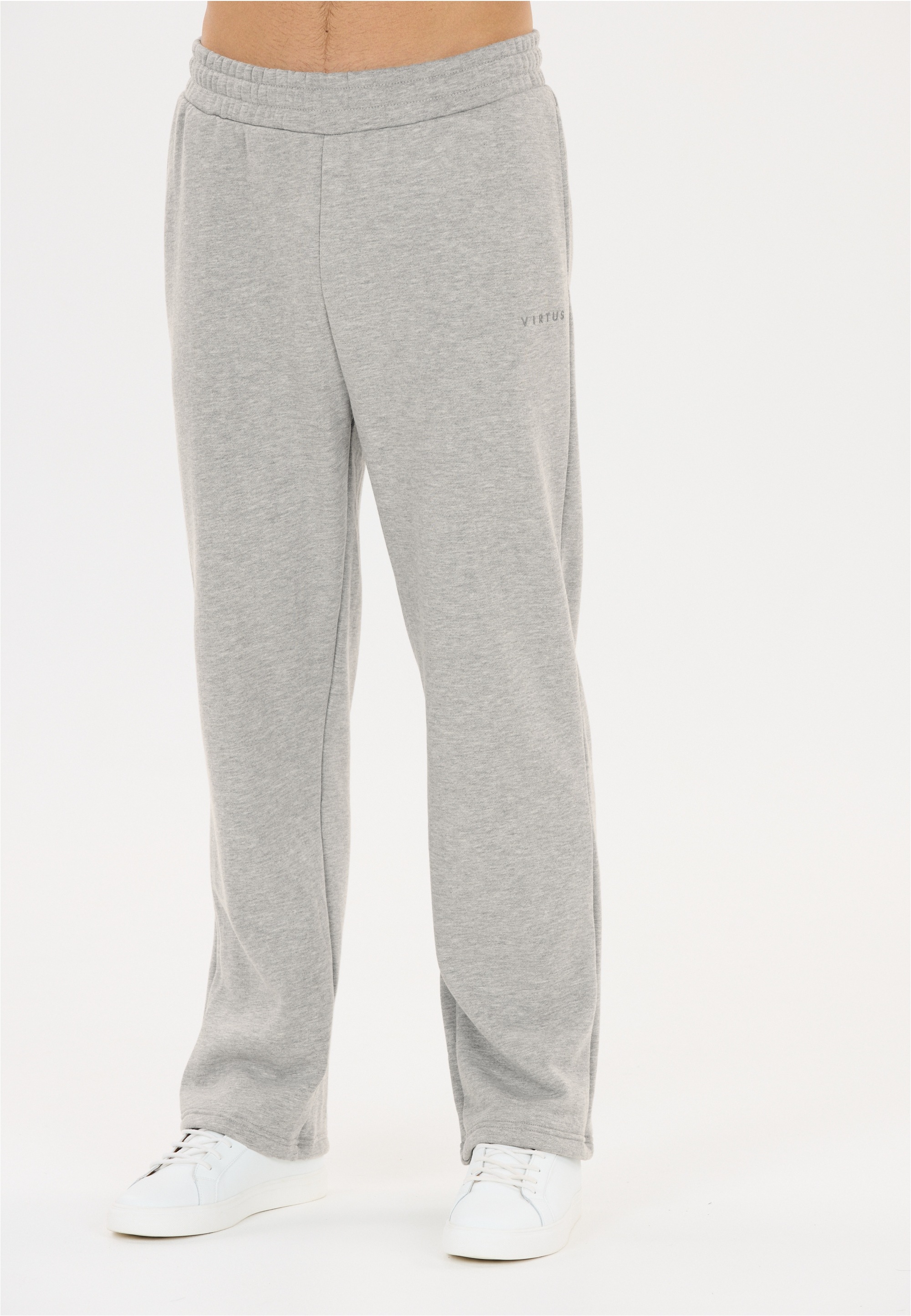 Sweathose VIRTUS "Kayce V2", Herren, Gr. M, US-Größen, dunkelgrau, 45% Polyester, 35% Baumwolle, 20% Polyester, meliert, unifarben, Hosen Sweathose, relaxed fit