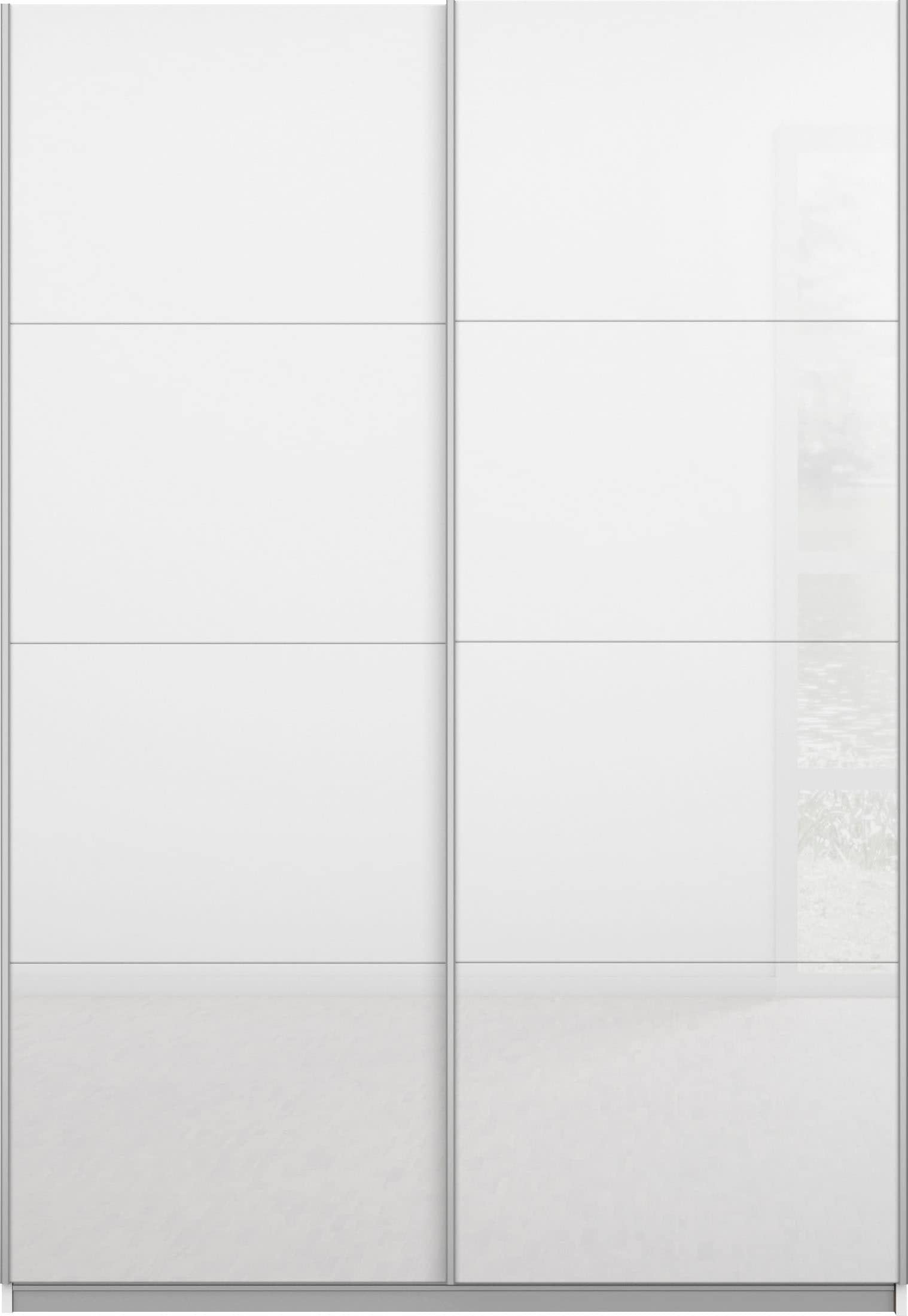INOSIGN BY RAUCH Schwebetürenschrank »Kleiderschrank Schrank Garderobe Schlafzimmerschrank THANOS«, (in 3 verschiedenen Ausstattungen BASIC/CLASSIC/PREMIUM), Optional mit Spiegel, Metall-Griffleisten alufarben MADE IN GERMANY