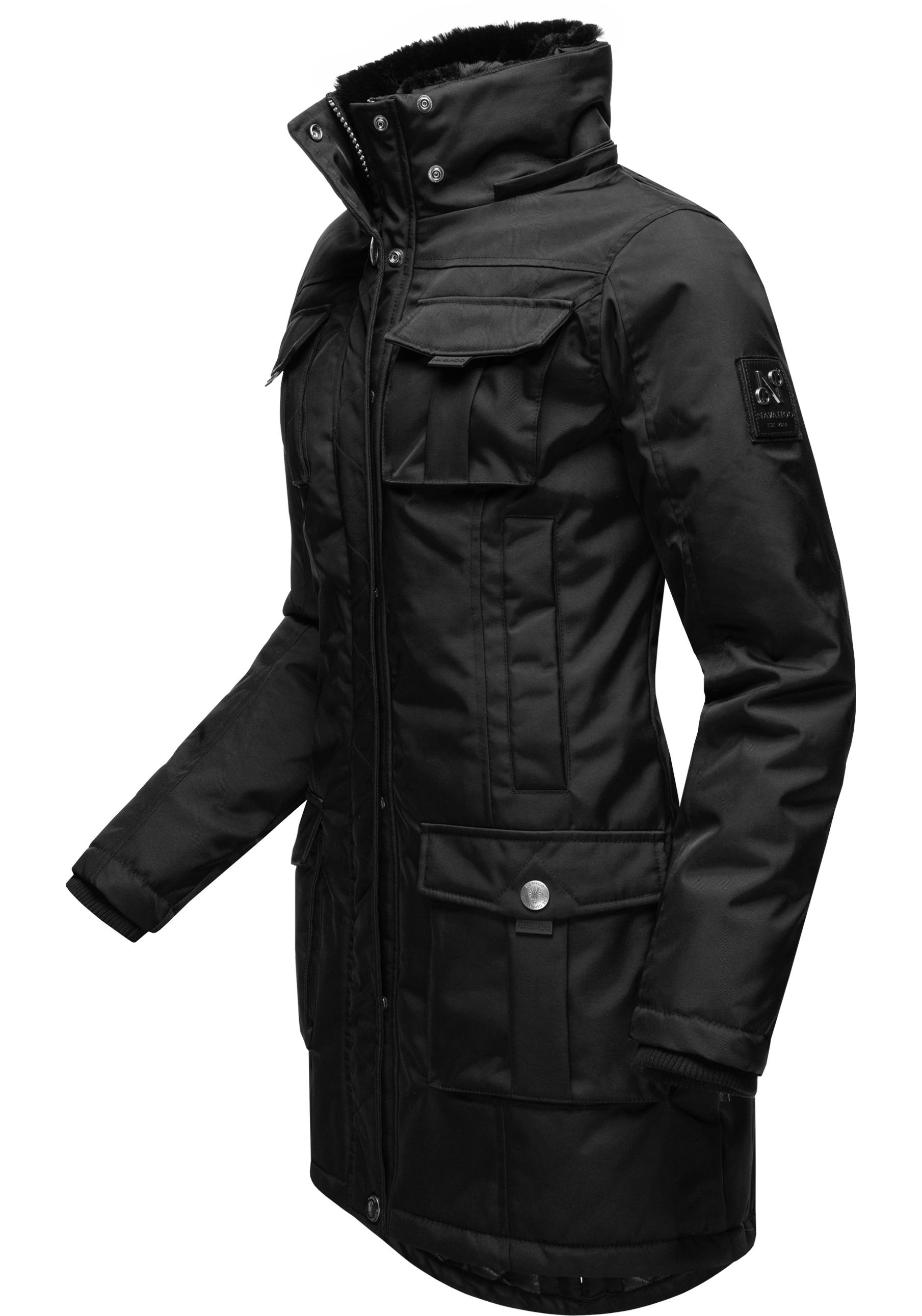 Navahoo Wintermantel »Tiniis«, Parka mit abnehmbarer Kapuze und extra Einkaufstasche
