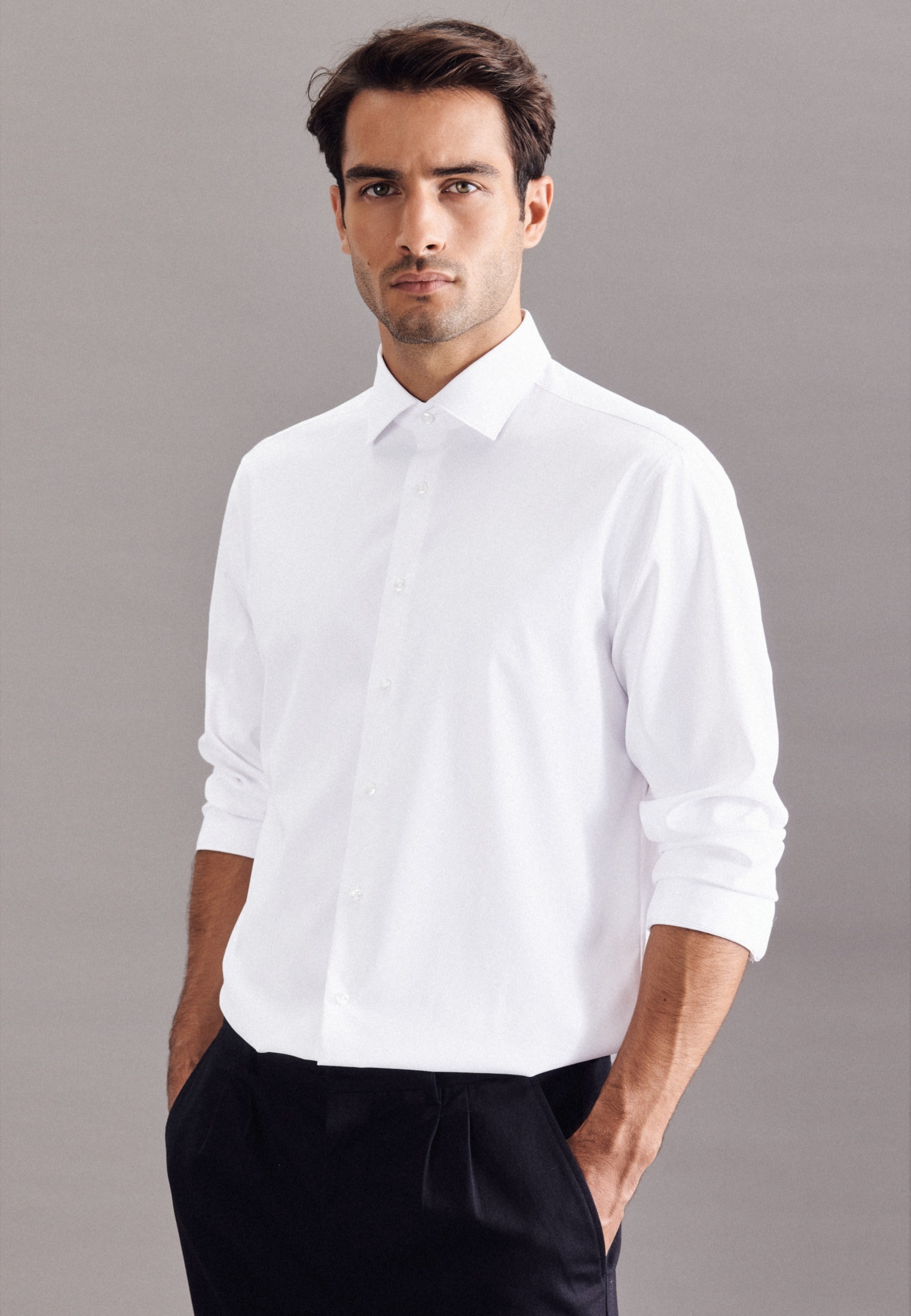 seidensticker Businesshemd »Schwarze Rose« Regular 1/1 Kentkragen Uni