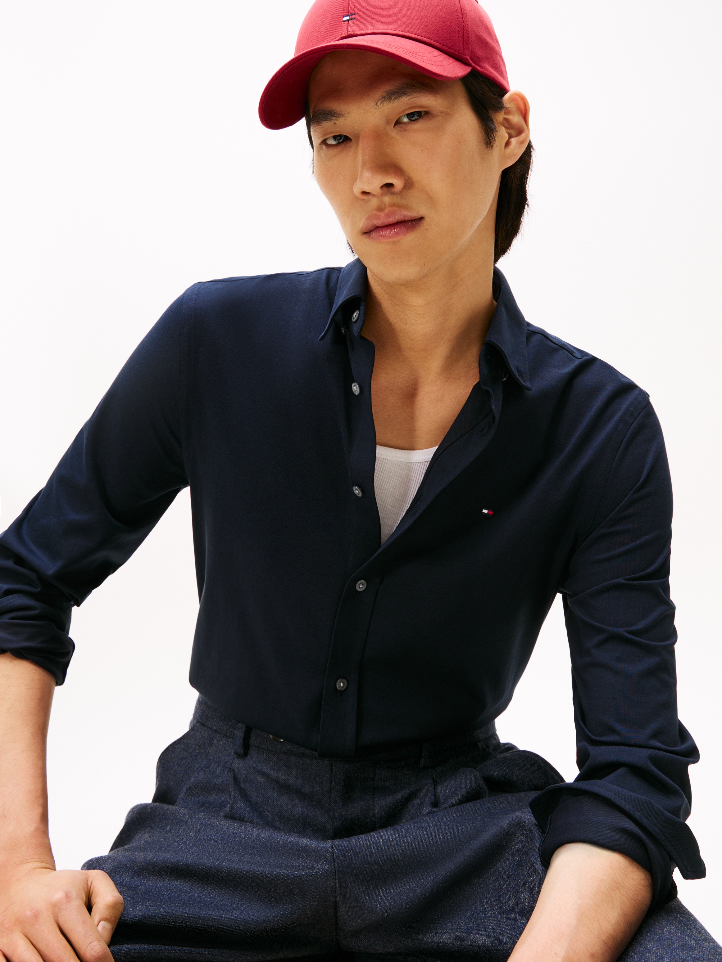 Tommy Hilfiger Businesshemd "PERFORMANCE INTERLOCK" elastisches Slim Fit mi günstig online kaufen