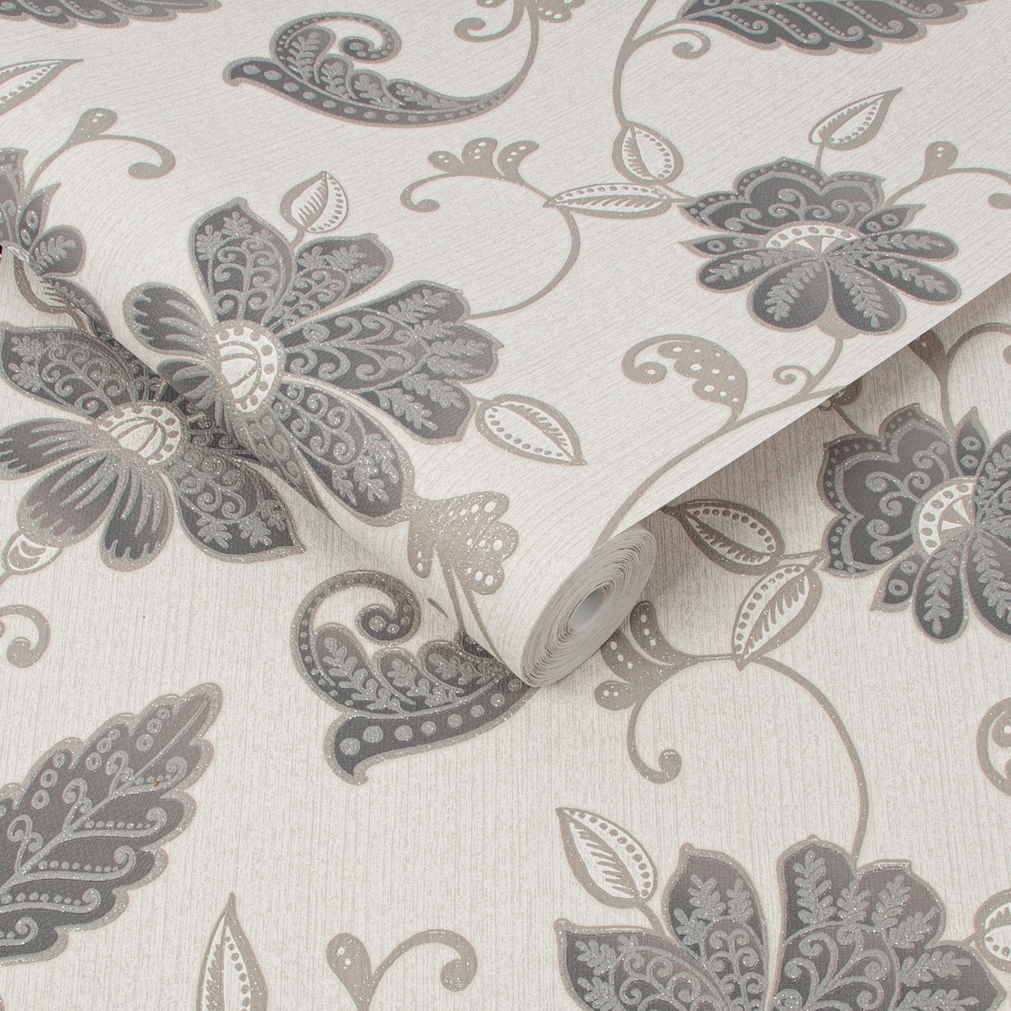 Thumbnail - Boutique Vliestapete "Juliet" schimmernd aufgeschäumt Dunkelblau/Weiß - 10mx52cm