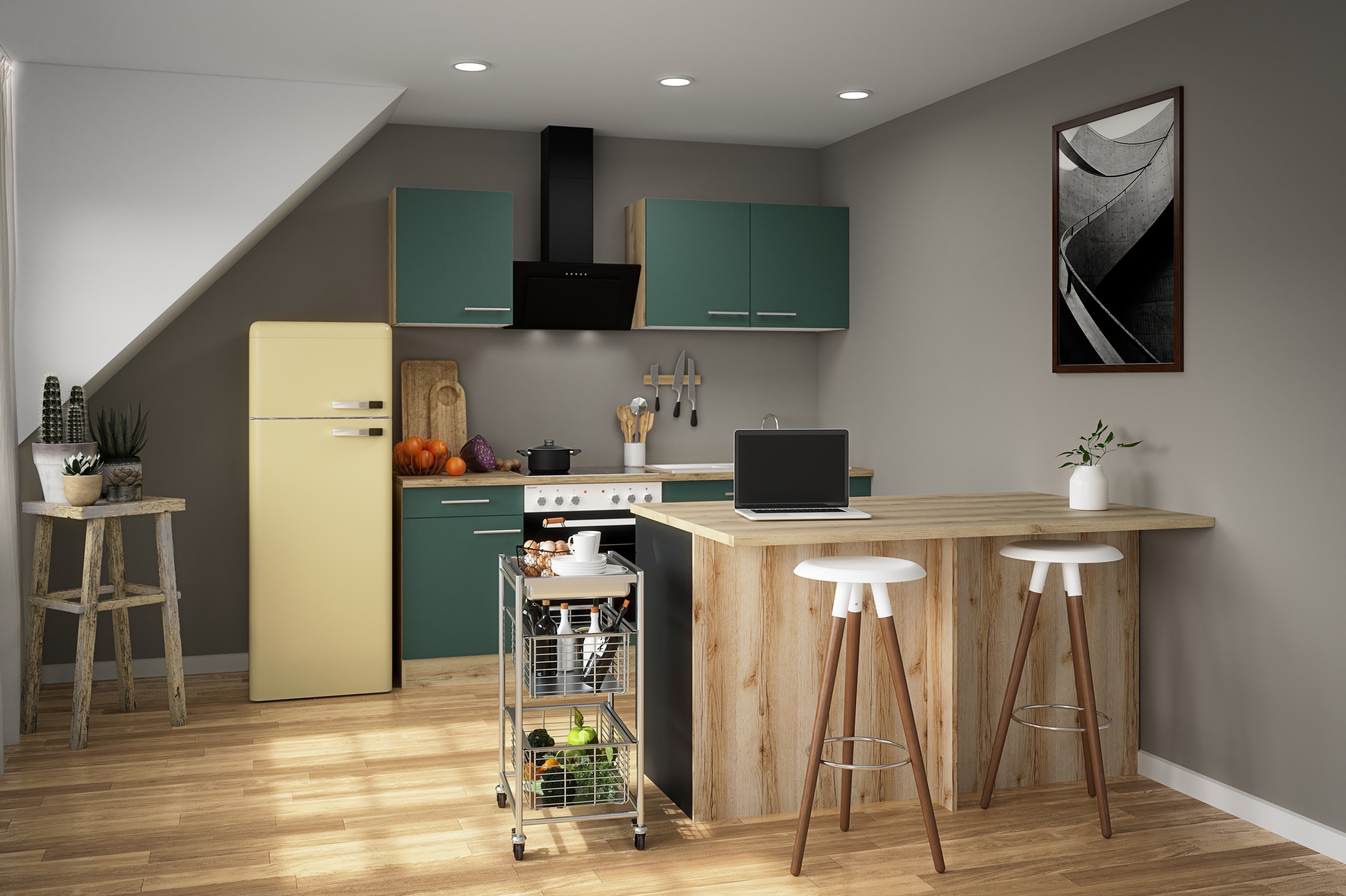 OPTIFIT Kücheninsel "Optifit", Breite 150 cm, 2 Türen, 3 Schubkästen, 2 Aus günstig online kaufen
