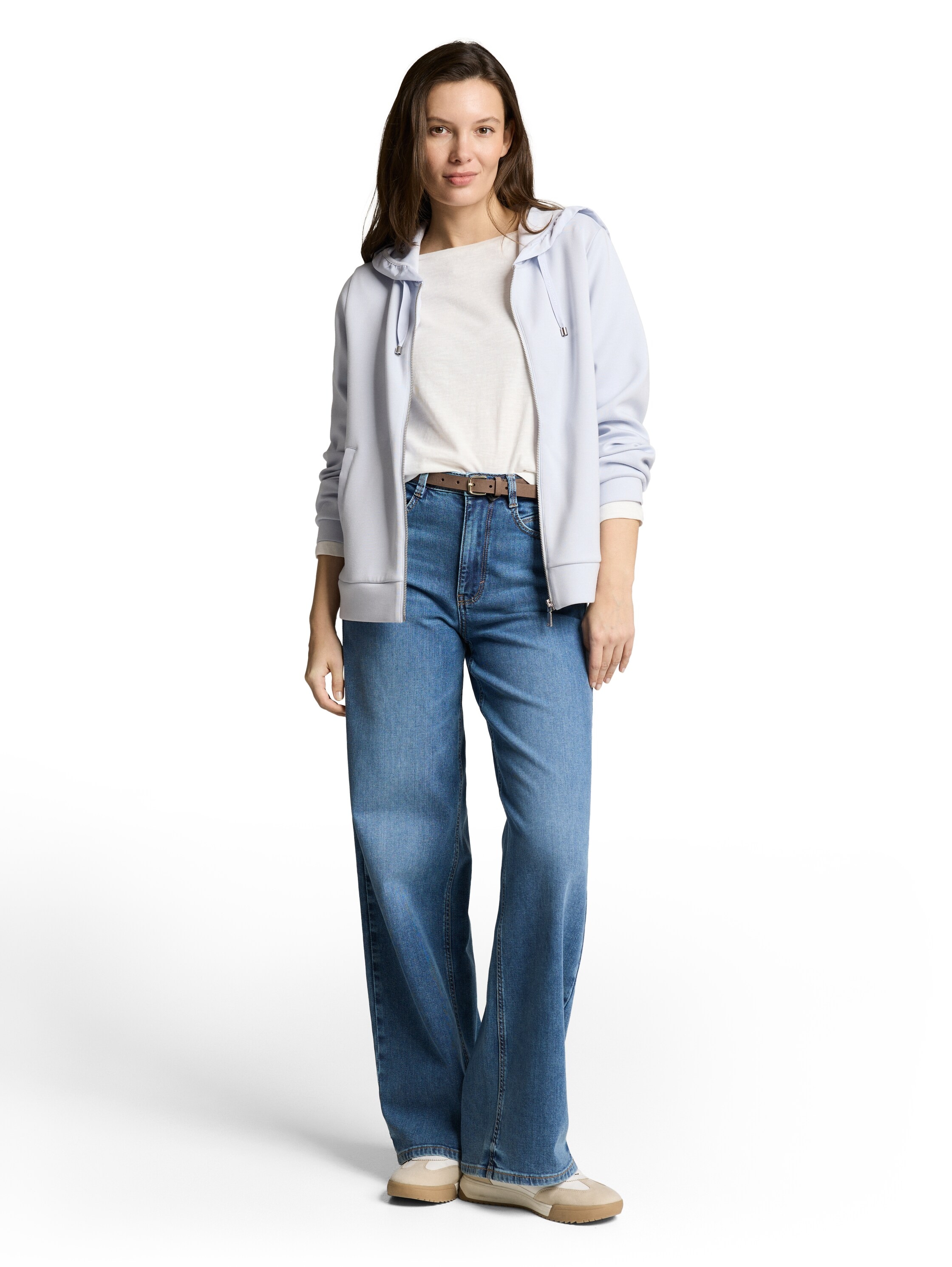 TOM TAILOR Kapuzensweatjacke »Regular« mit Viskose und Stretch