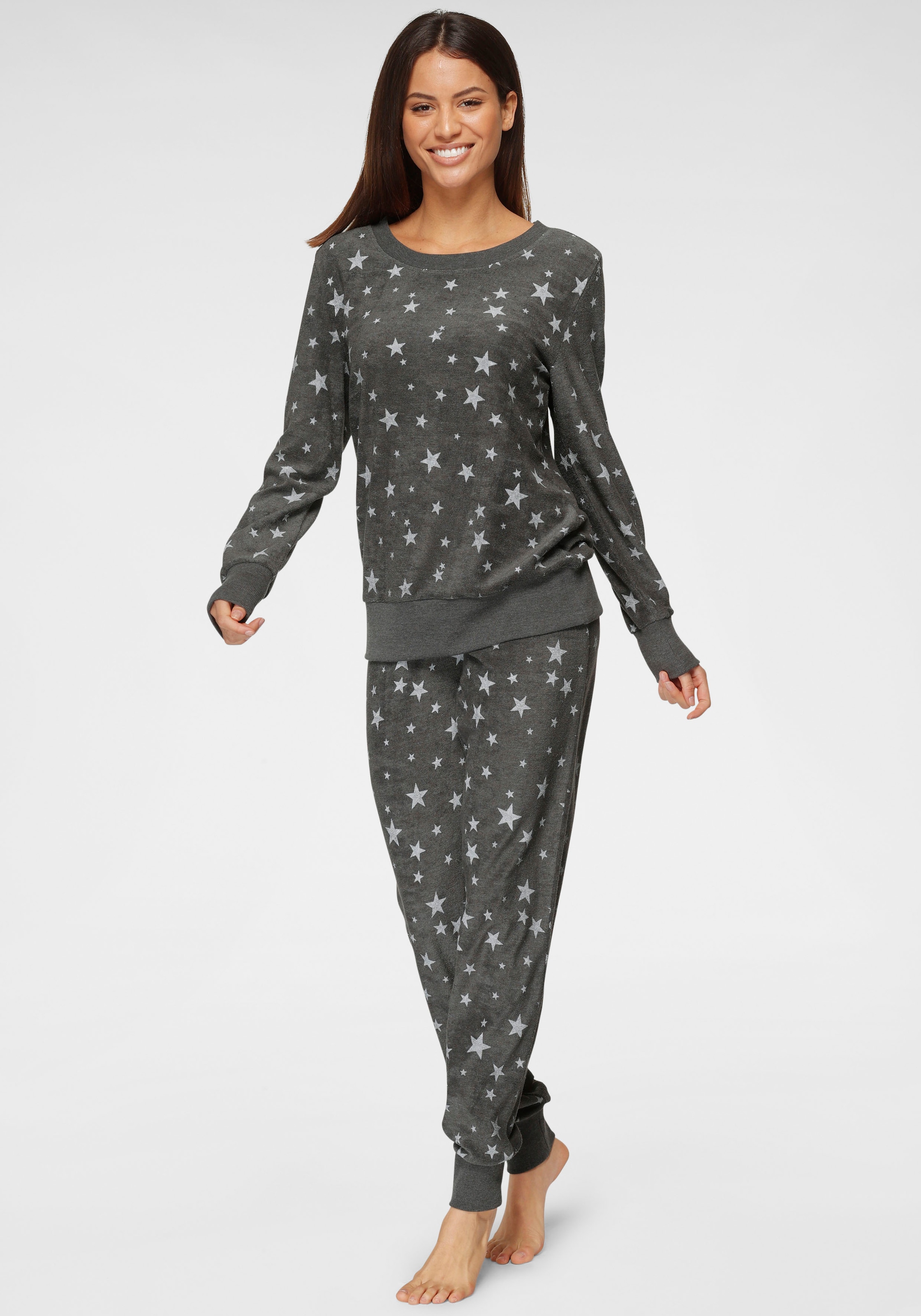 Vivance Dreams Pyjama (2 tlg. 1 Stück) mit Alloverdruck