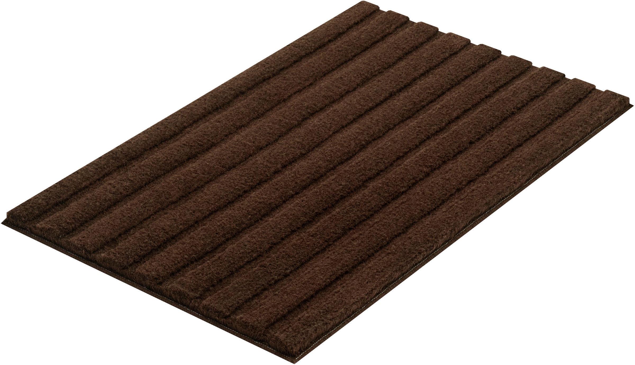Kleine Wolke Badematte »Cord«, rutschhemmend beschichtet, fußbodenheizungsgeeignet, Badteppich, Streifen Design, Hoch-Tief Effekt