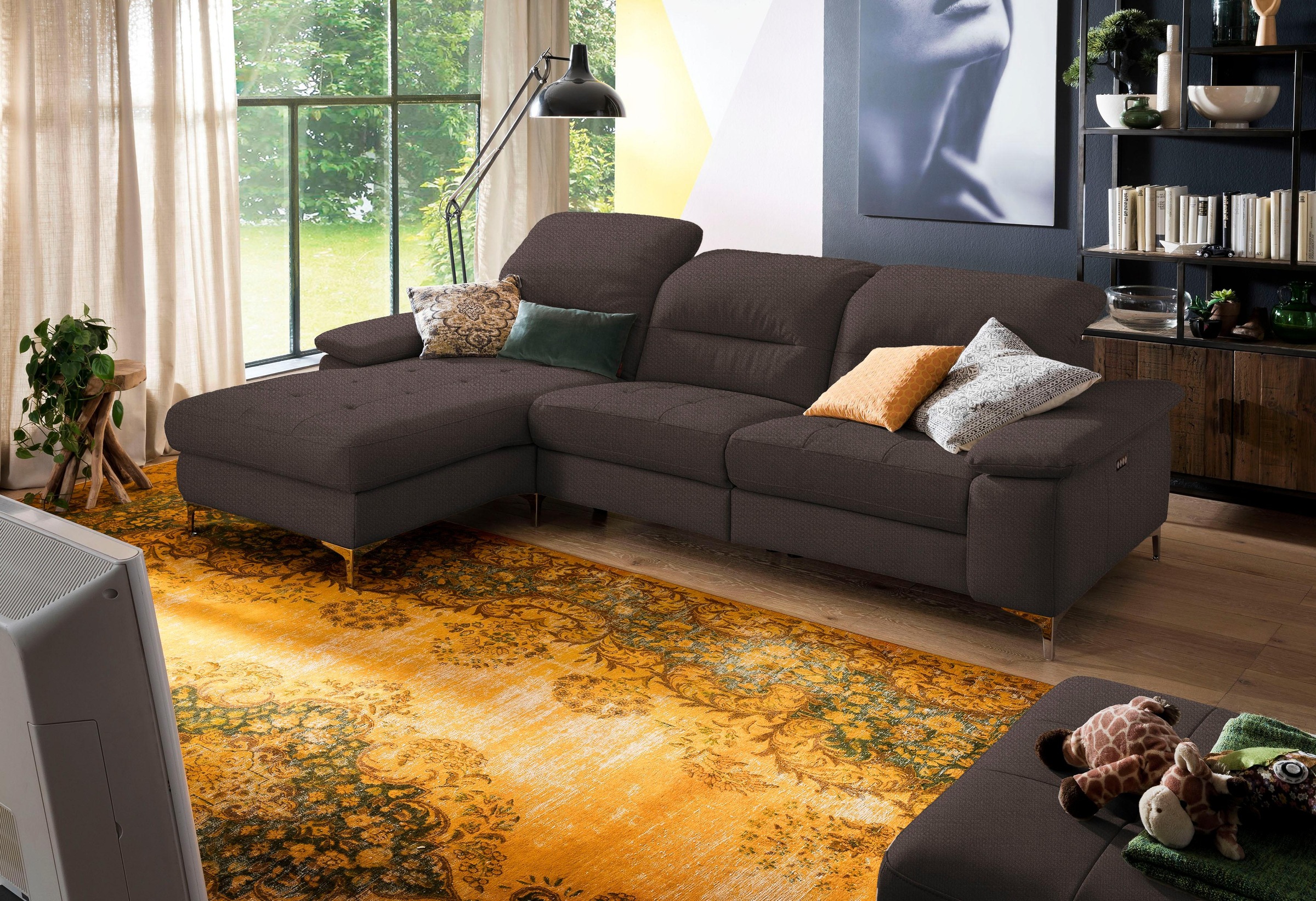 Home affaire Ecksofa "Basel L-Form" mit vollmotorischer Relaxfunktion und m günstig online kaufen