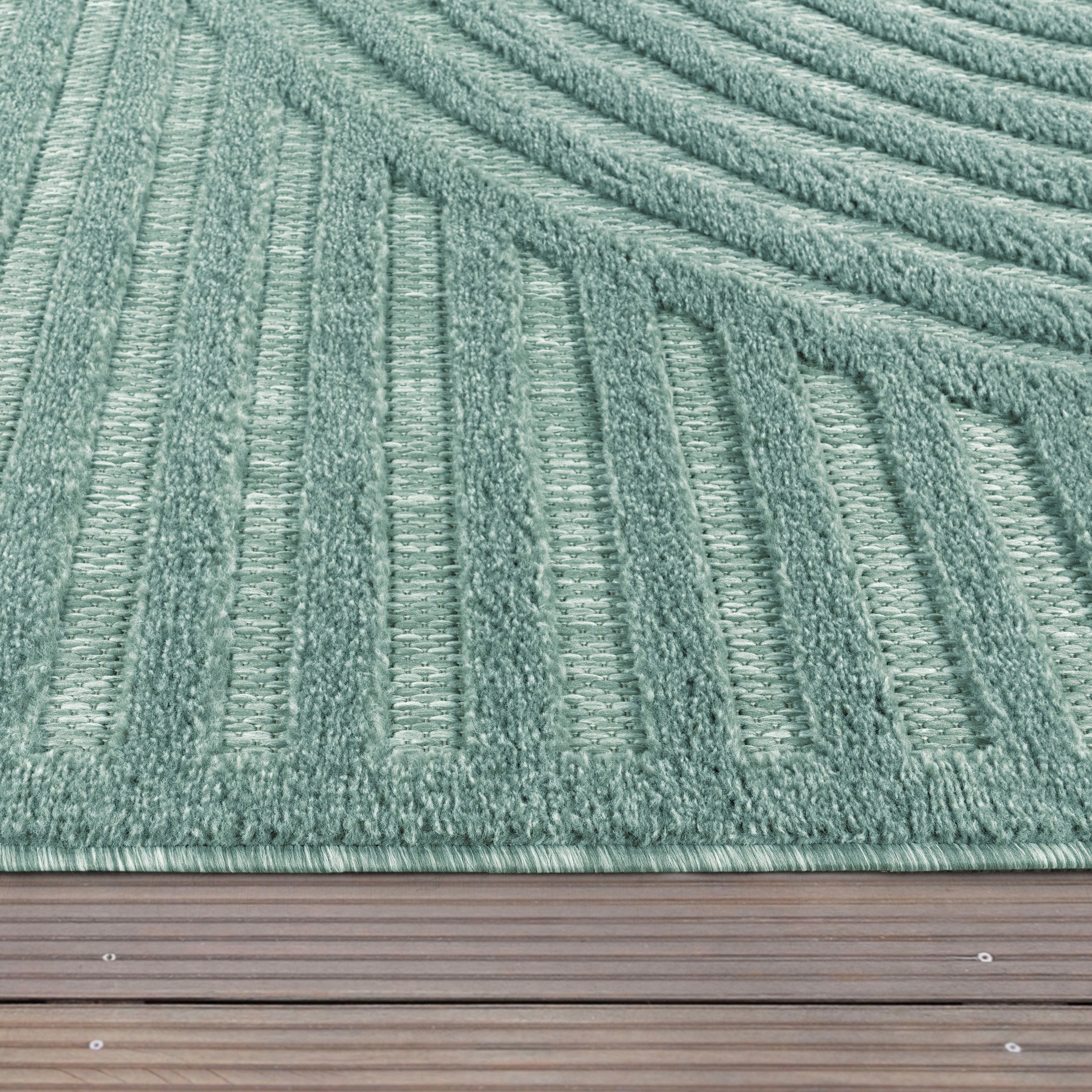 Paco Home Teppich »Livorno 674«, rechteckig, Uni Farben, moderner Hoch-Tief- Effekt, Scandi-Look, Outdoor geeignet auf Rechnung | BAUR