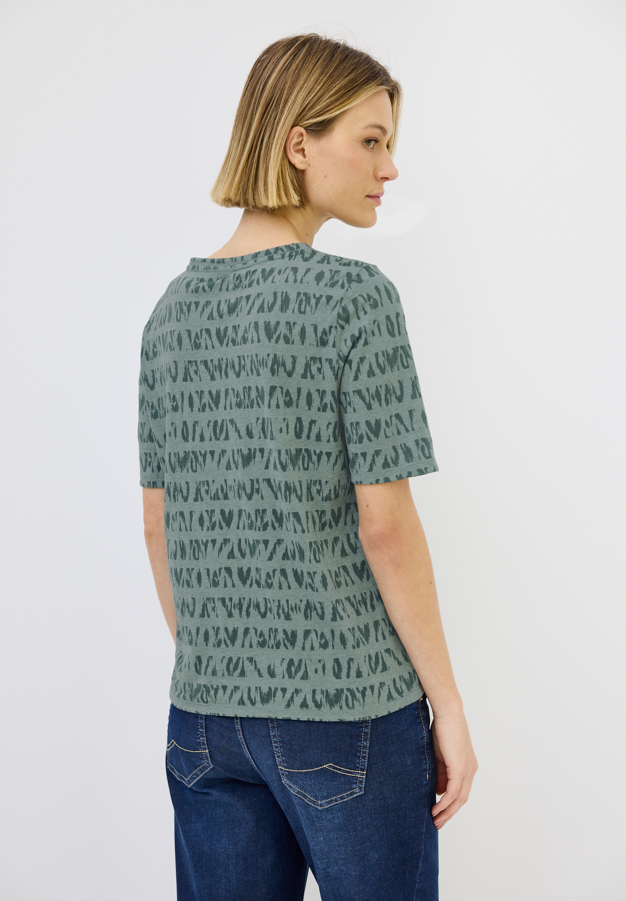 Cecil Print-Shirt, aus elastischem Materialmix