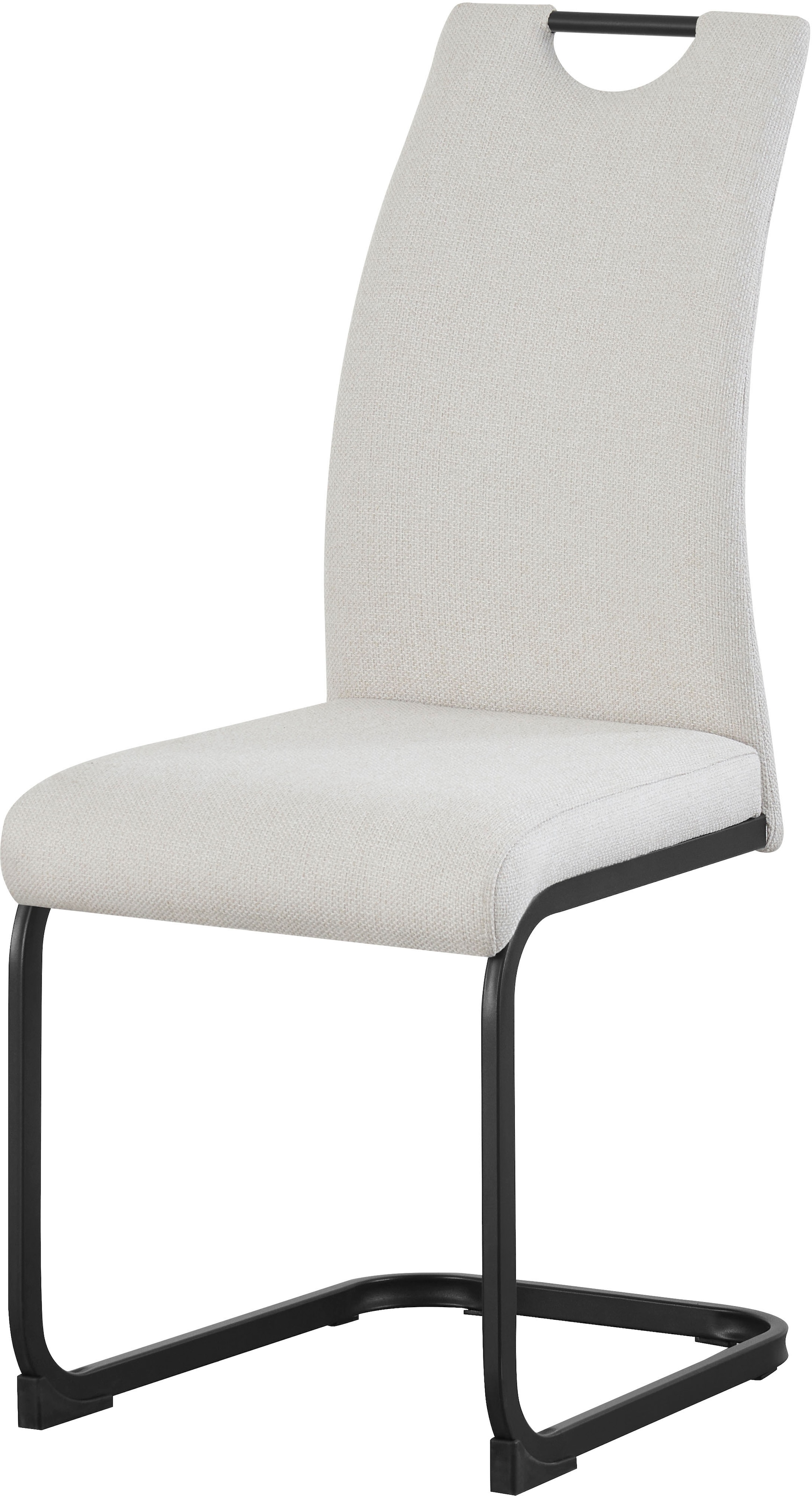 Home affaire Esszimmerstuhl »KANATA, 2er Set, mit Metallgestell in matt schwarz« (Set) 2 Stk.in verschiedenen Farben, Belsatbarkeit pro Stuhl 120 kg, mit Griffloch