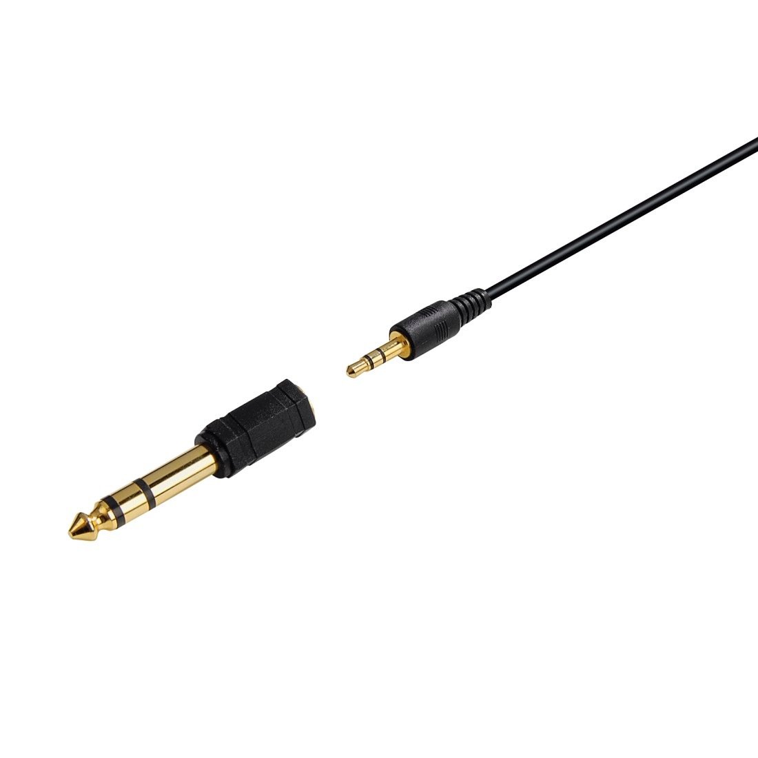 Hama Over-Ear-Kopfhörer »Kopfhörer Over-Ear, langes Kabel, 3,5- und 6,35 mm Klinkenstecker«, Geräuschisolierung, Schwarz, sichere Signalübertragung
