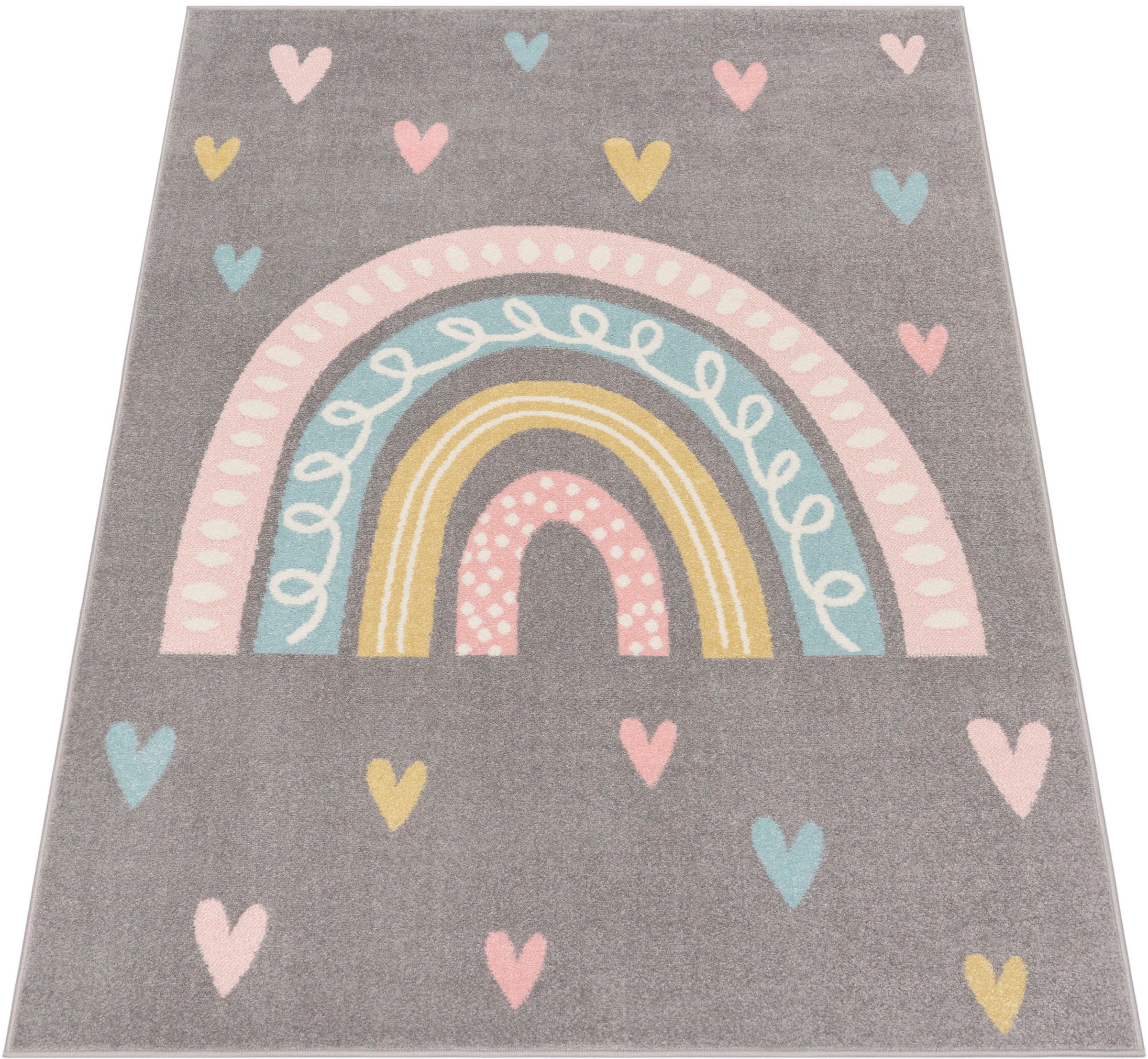 Paco Home Kinderteppich "Nino 887" rechteckig 13 mm Höhe Kurzflor, Spieltep günstig online kaufen