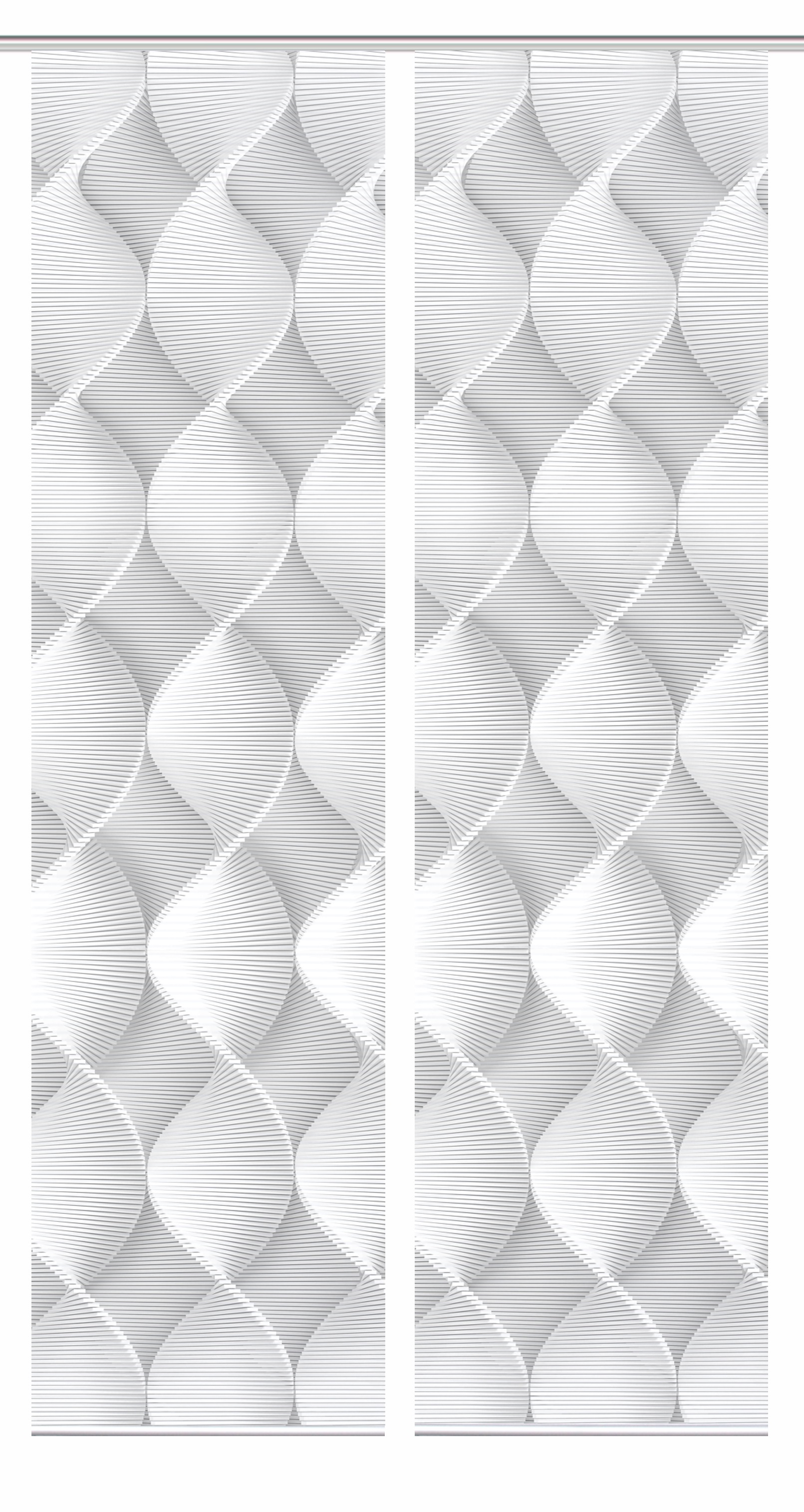 Thumbnail - HOME in green Schiebegardine "LAMIRA" Paneelwagen 2 Stk. tlg. SET DIGITALDRUCK,BAMBUSOPTIK RECYCELT