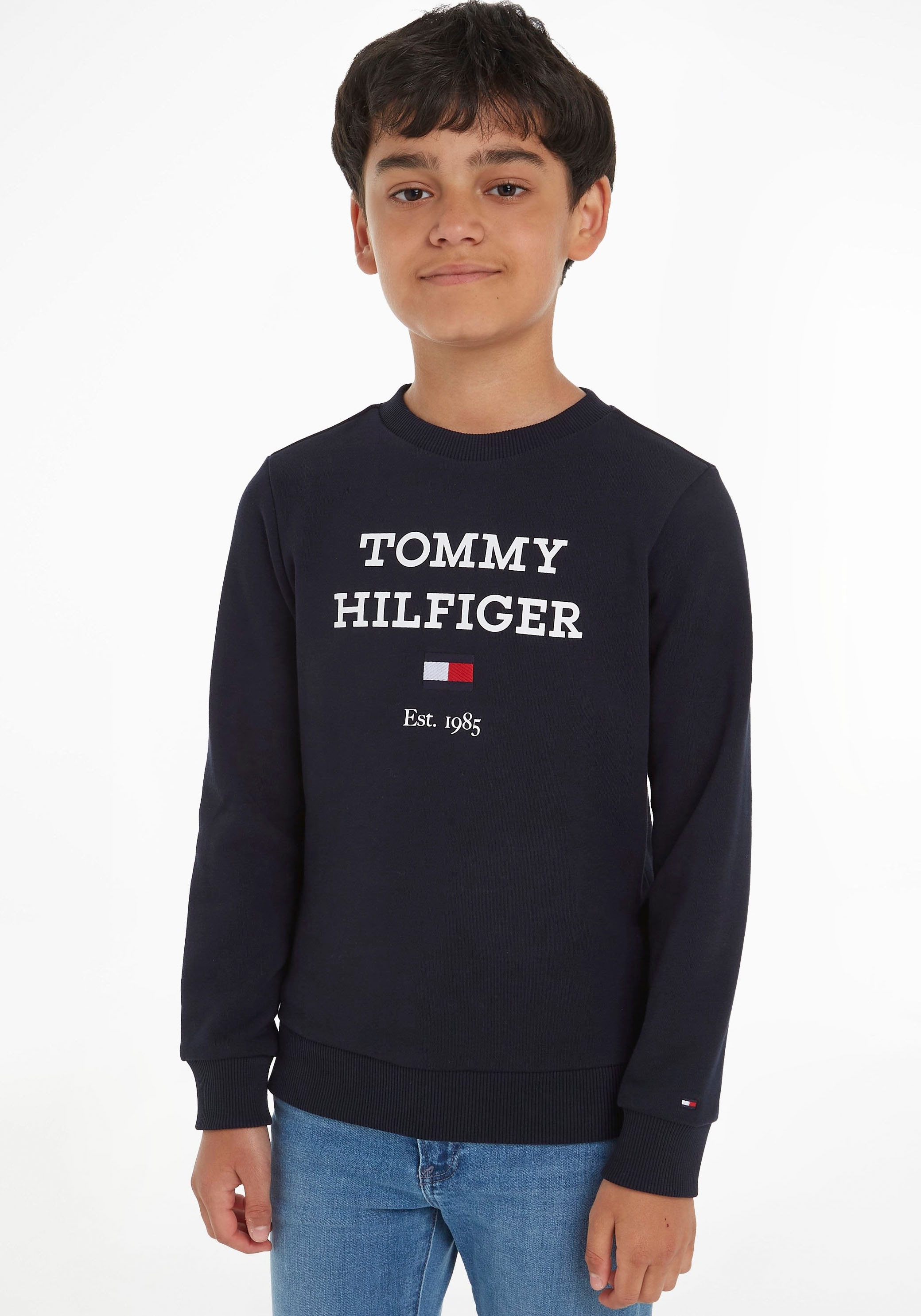 Tommy Hilfiger online Logo großem BAUR SWEATSHIRT«, | LOGO mit »TH kaufen Sweatshirt